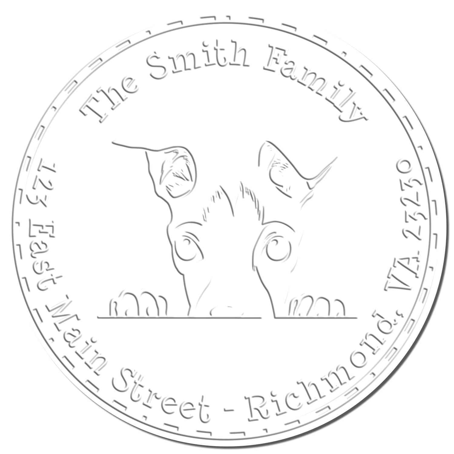 Soft Italian Greyhound Personalized Name and Address Embosser - Engineer Seal Stamps