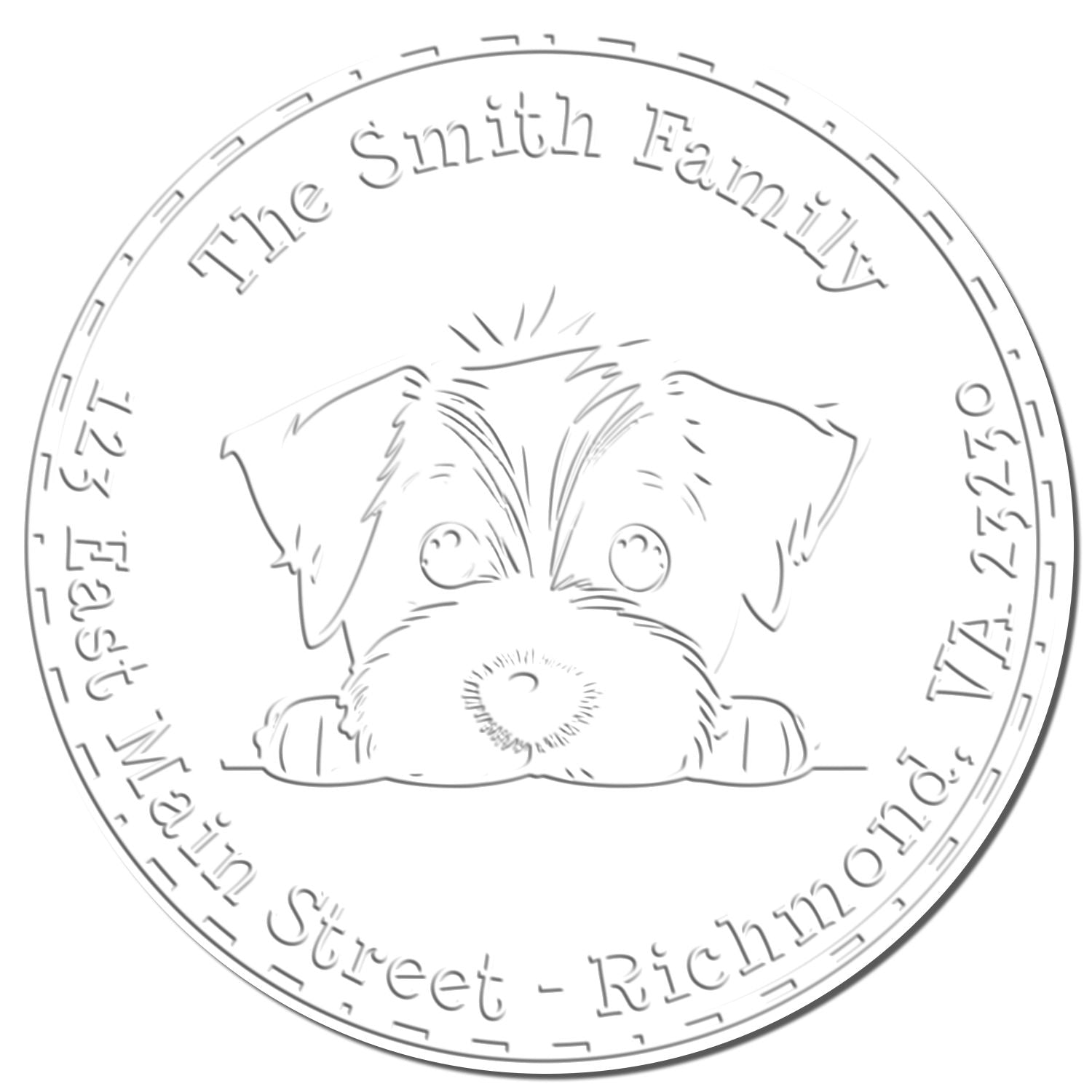 Soft Jack Russell Personalized Name and Address Seal Embosser - Engineer Seal Stamps