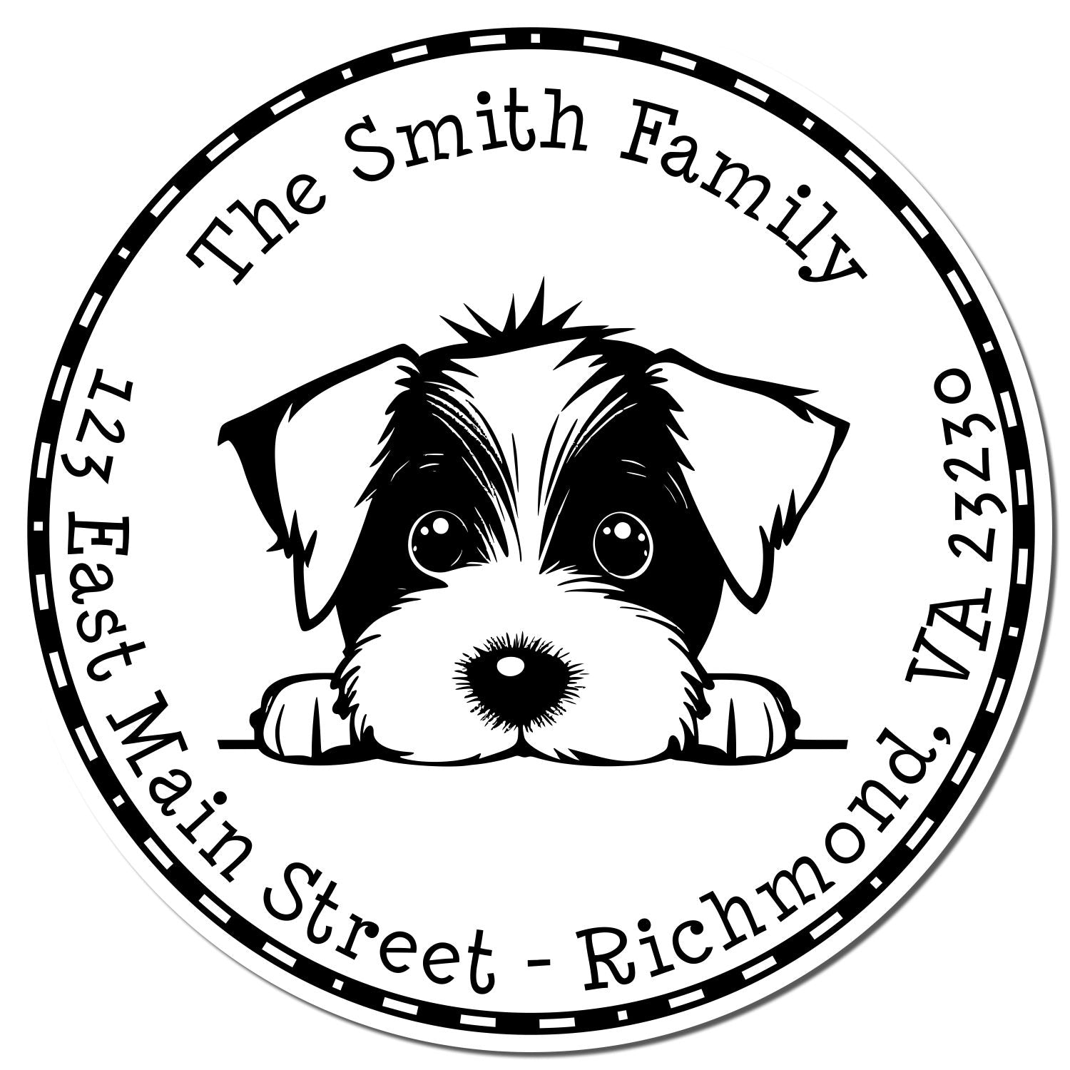 Slim Jack Russell Custom Mail Stamp - Engineer Seal Stamps