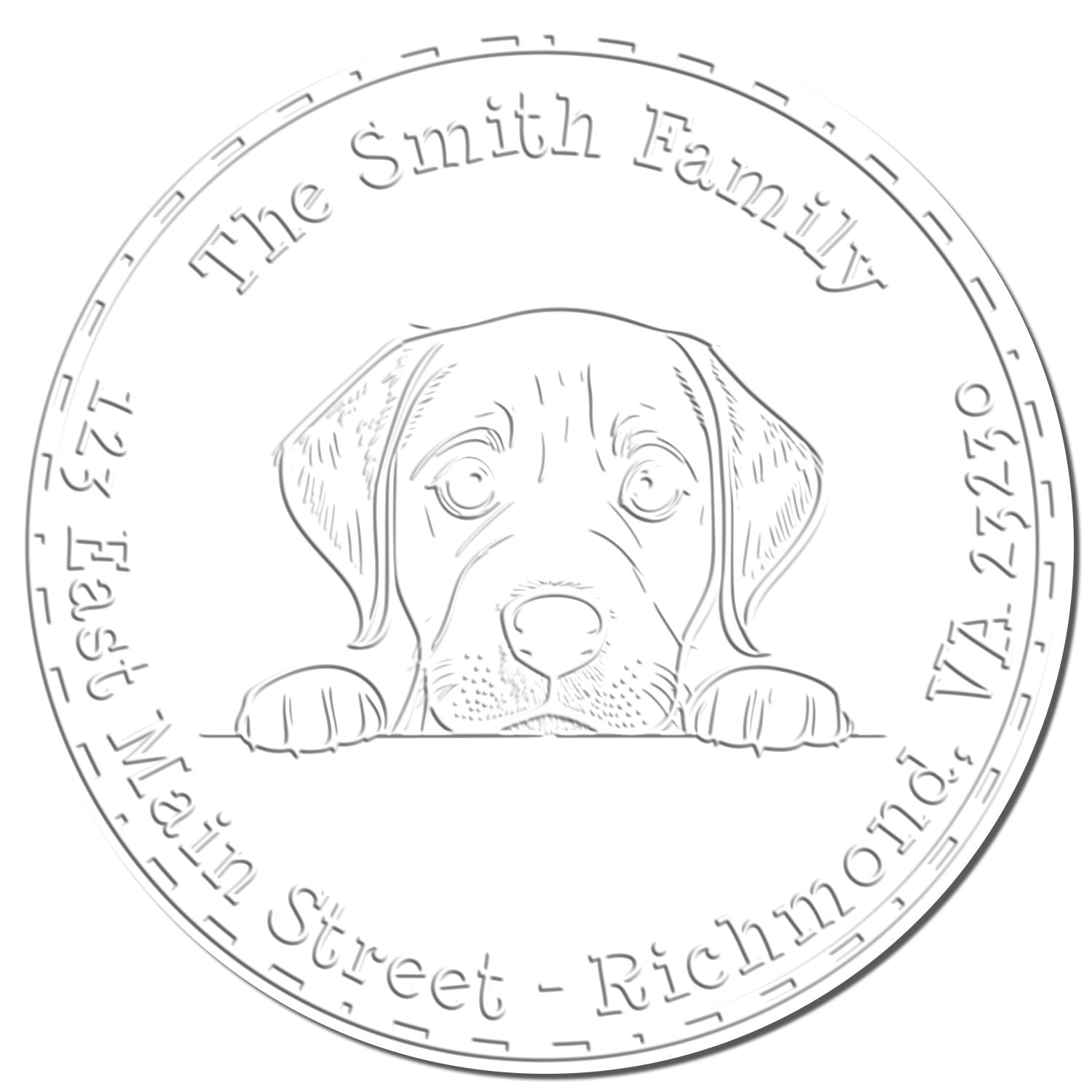Hybrid Labrador Retriever Customized Mailing Embosser - Engineer Seal Stamps