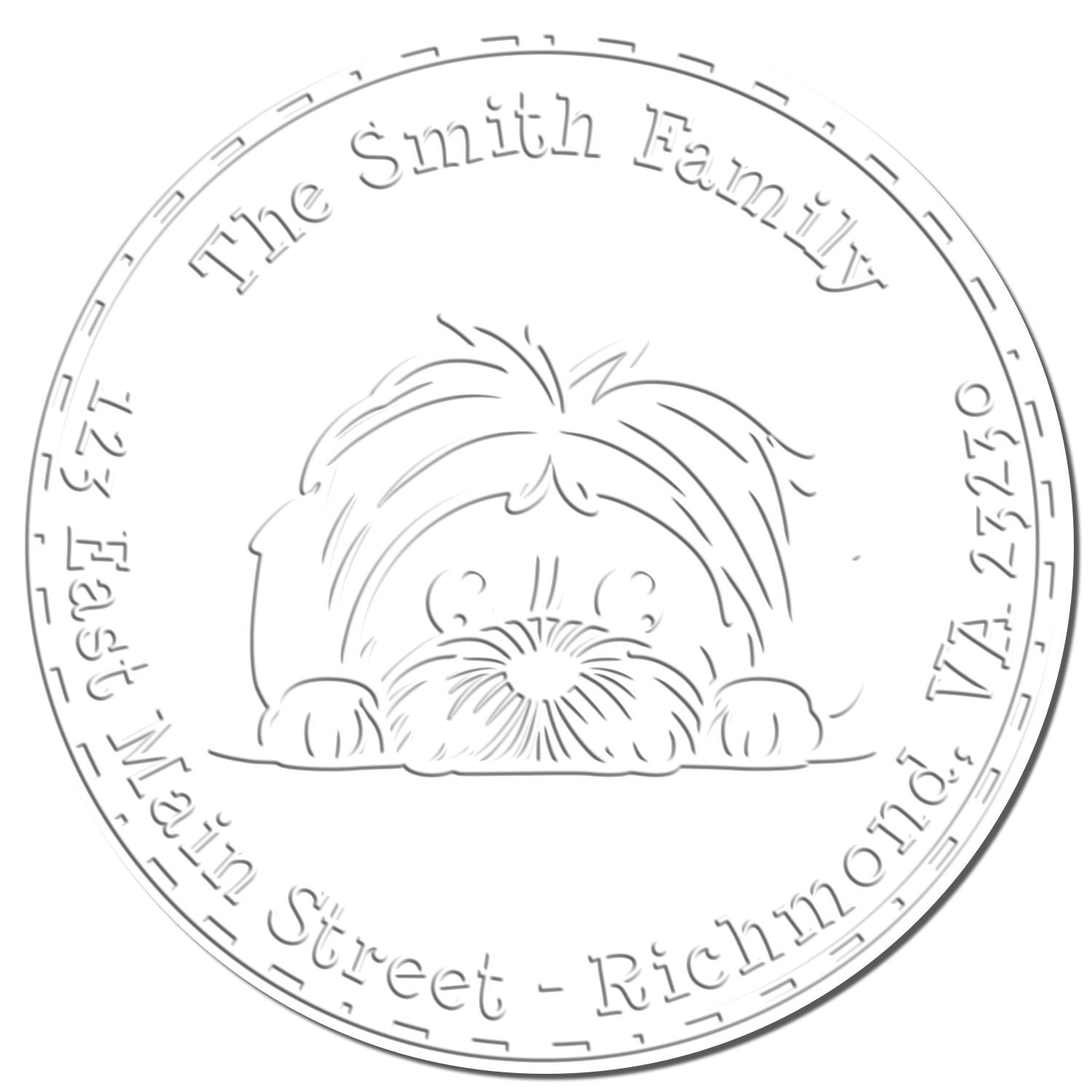 Hybrid Lhasa Apso Customized House Address Embosser - Engineer Seal Stamps