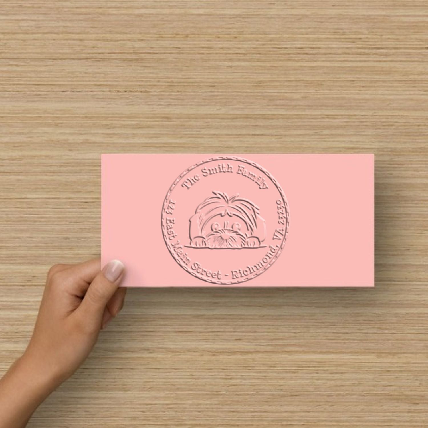 Hybrid Lhasa Apso Customized House Address Embosser - Engineer Seal Stamps