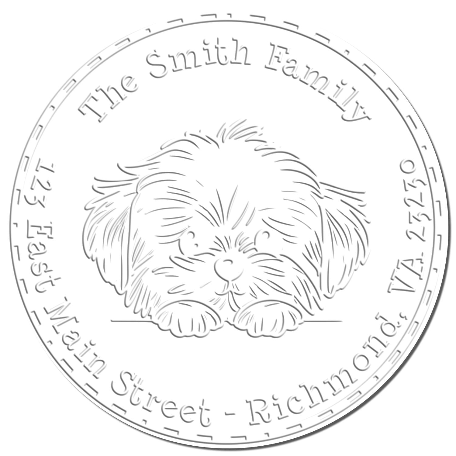 Soft Maltese Personalized Home Address Seal Embosser - Engineer Seal Stamps