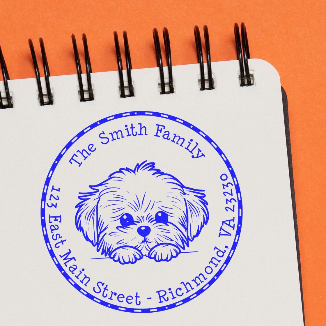 Round Maltese Personalized Rubber Stamp - Engineer Seal Stamps