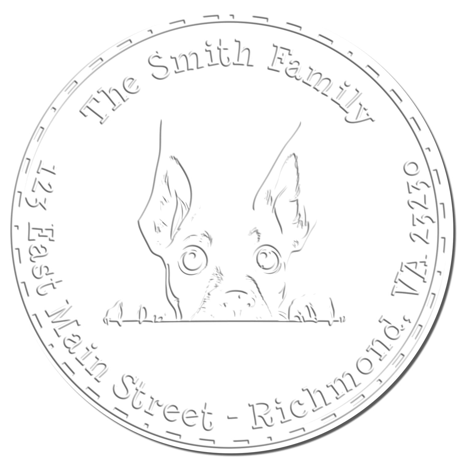 Miniature Pinscher Return Address Seal Desk Embosser - Engineer Seal Stamps