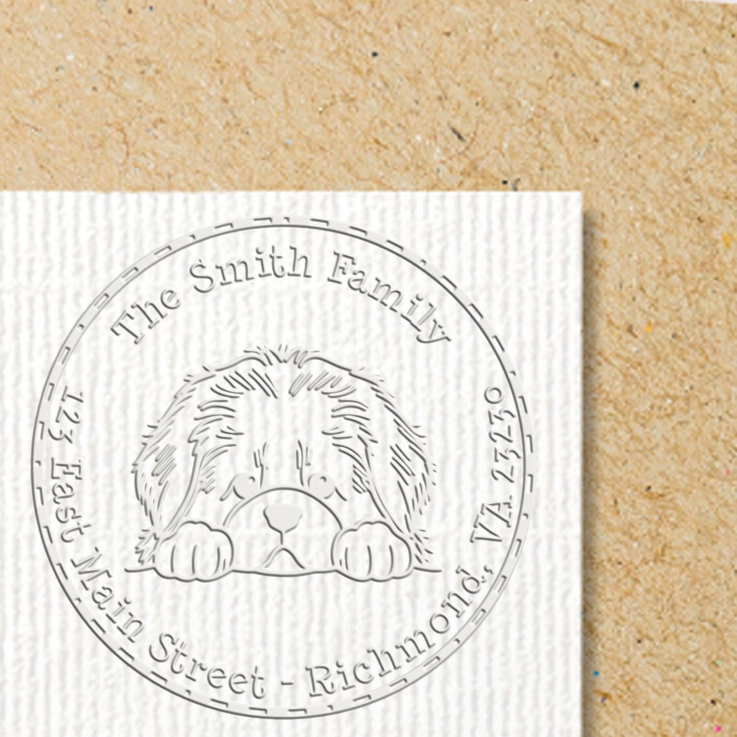 Soft Newfoundland Personalized Mailing Address Embosser - Engineer Seal Stamps