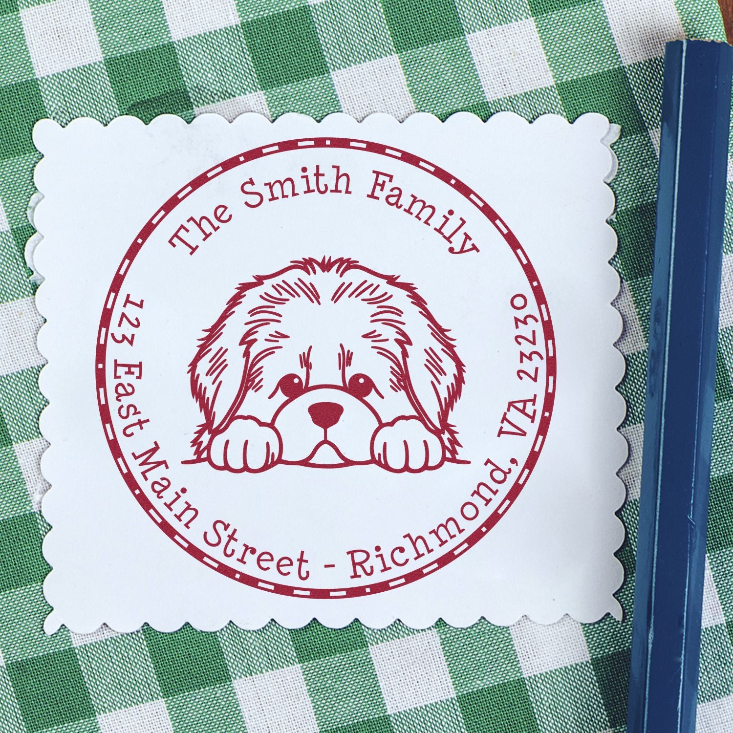 Round Self-Inking Newfoundland Personalized Mailing Stamp - Engineer Seal Stamps