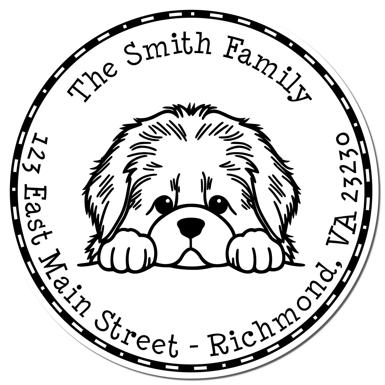 Slim Newfoundland Return Address Stamp - Engineer Seal Stamps