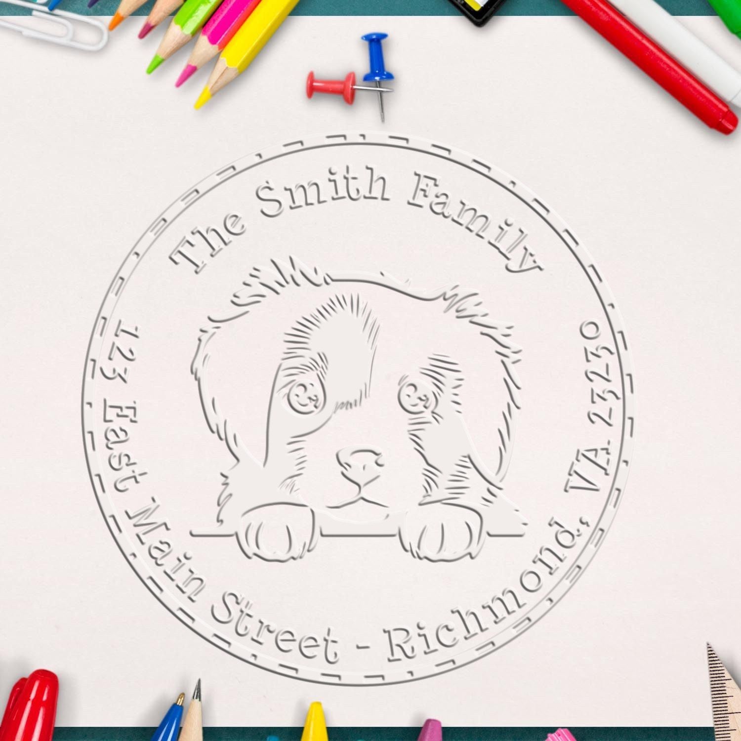 Hybrid Nova Scotia Duck Tolling Customized New Address Seal Embosser - Engineer Seal Stamps