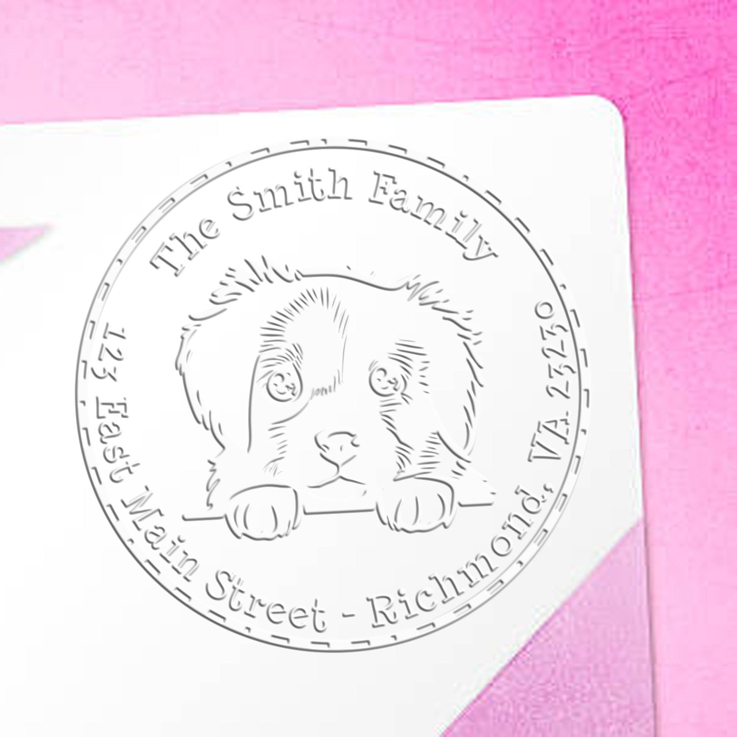 Soft Nova Scotia Duck Tolling Personalized Mailing Address Seal Embosser - Engineer Seal Stamps