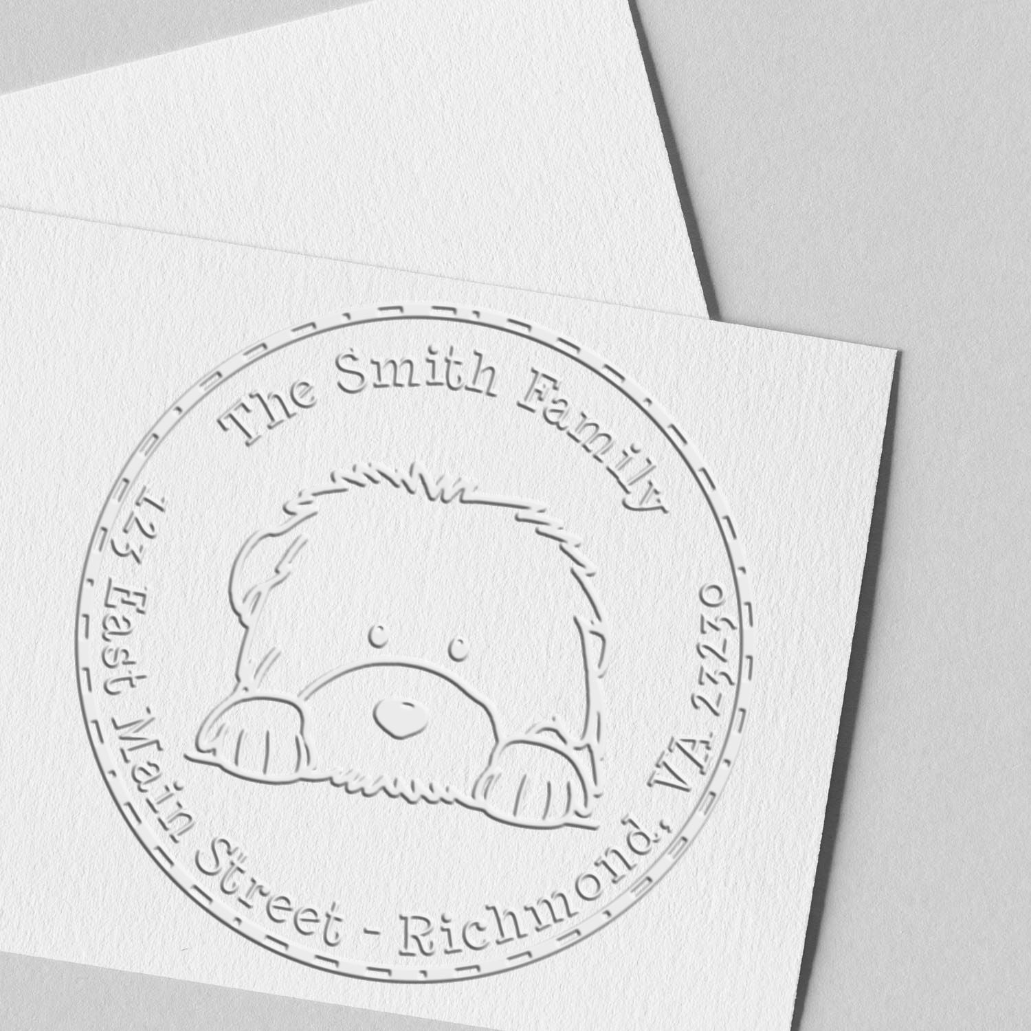 Soft Old English Sheepdog Personalized Mail Address Embosser - Engineer Seal Stamps