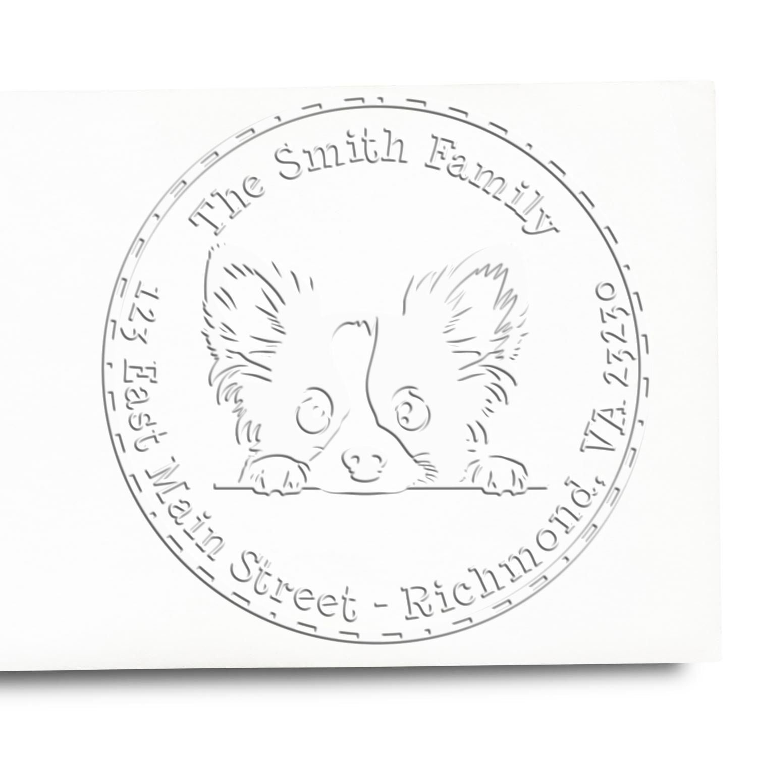Soft Papillon Personalized Mail Address Seal Embosser - Engineer Seal Stamps