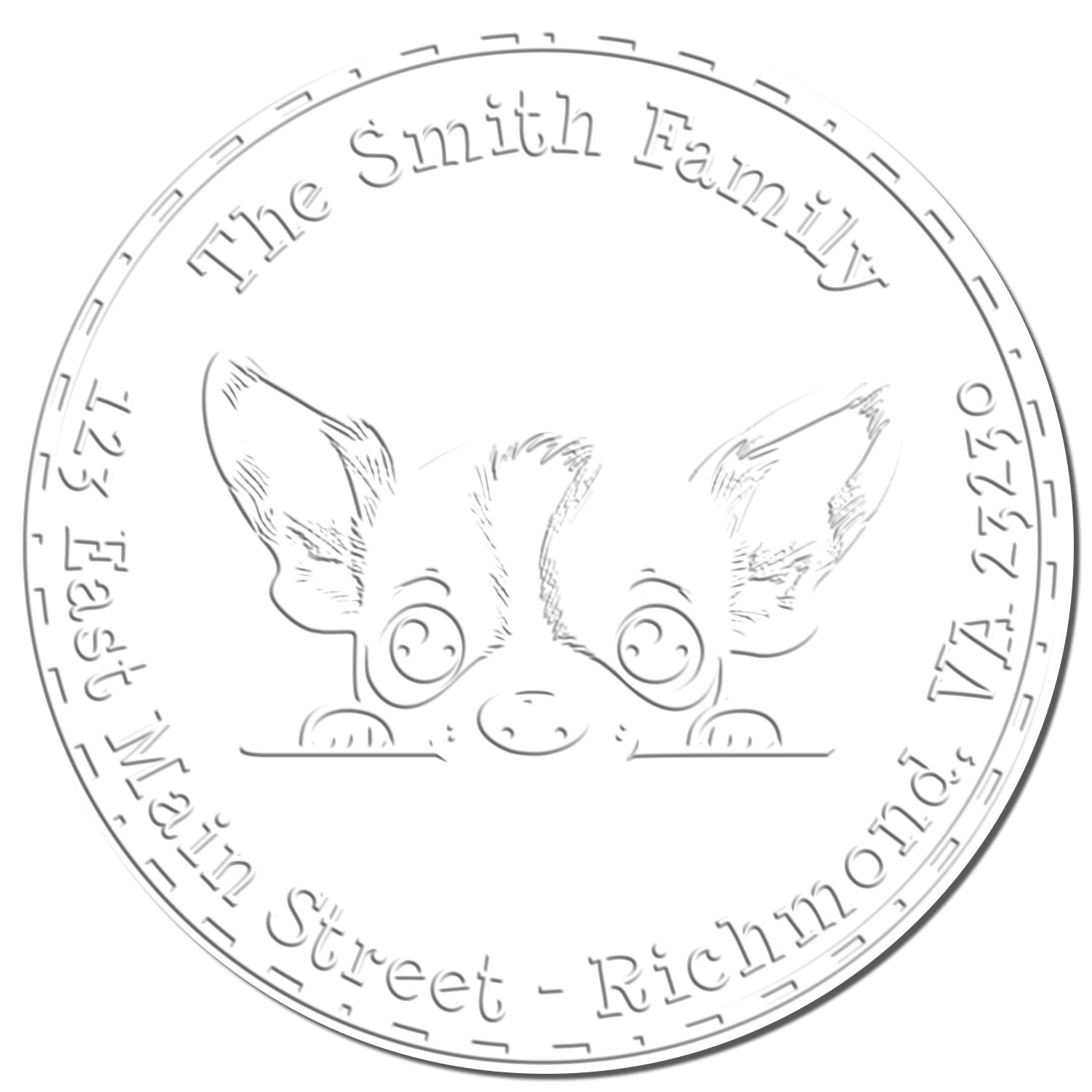 Soft Rat Terrier Personalized Address Label Seal Embosser - Engineer Seal Stamps