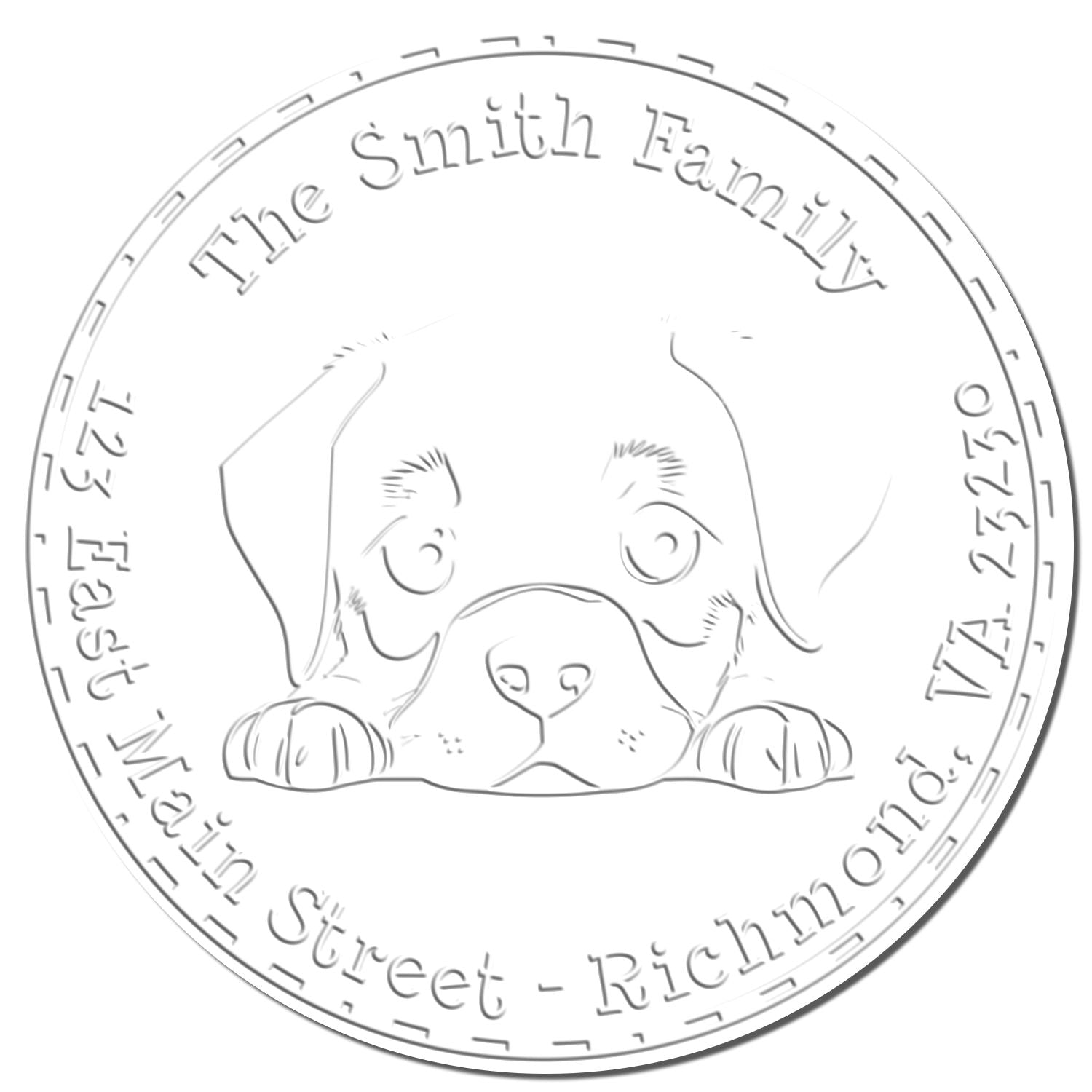 Hybrid Rottweiler Personalized Name and Address Seal Embosser - Engineer Seal Stamps