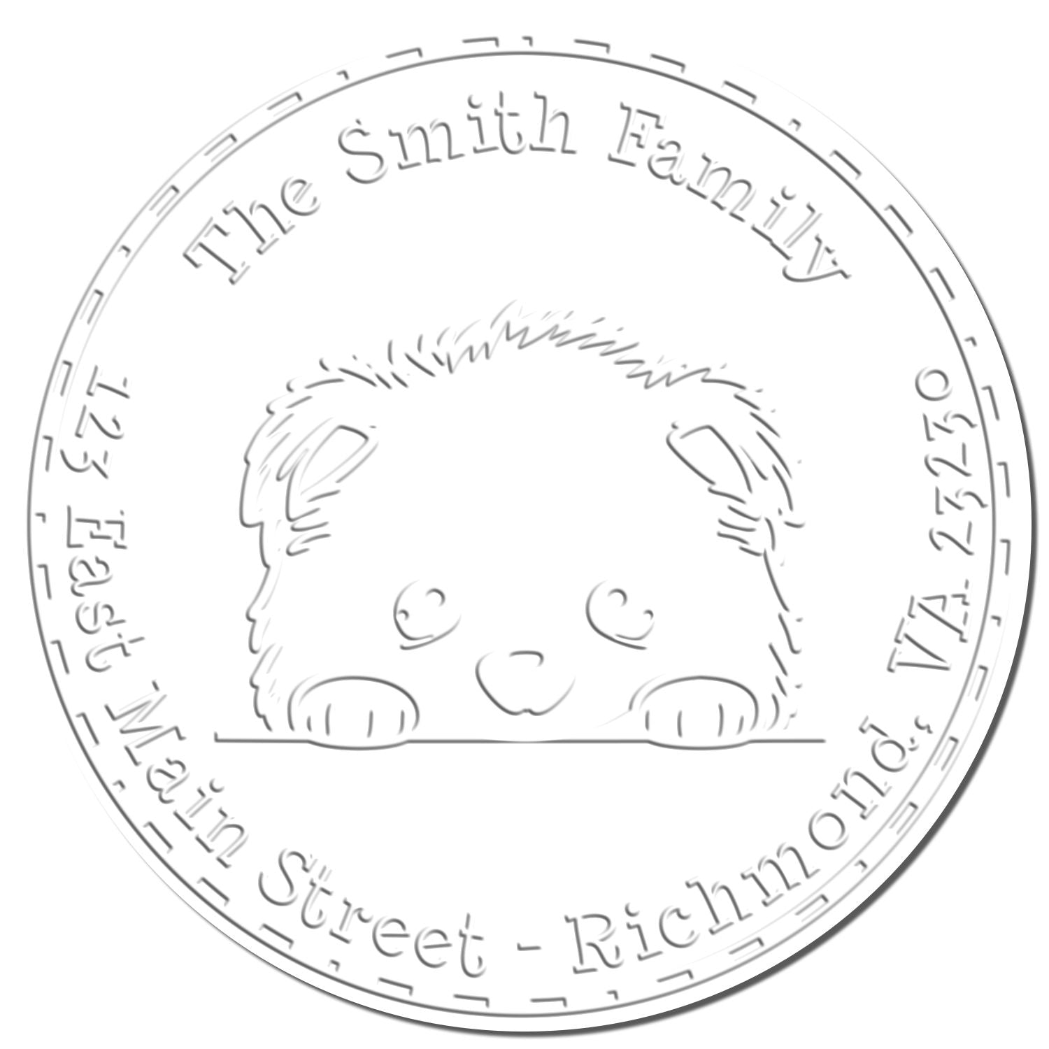 Hybrid Samoyed Personalized Mailing Embosser - Engineer Seal Stamps