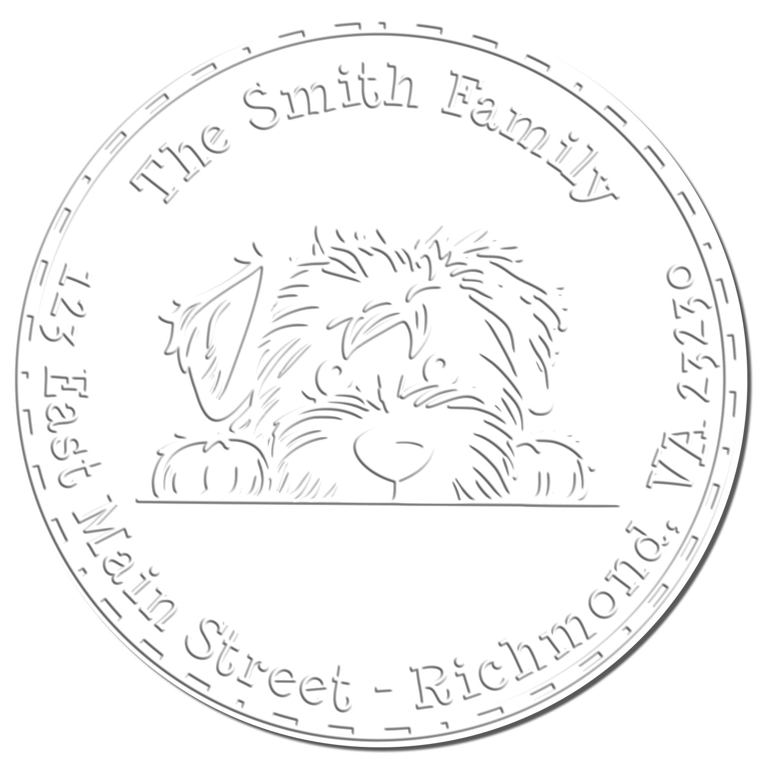 Hybrid Soft Coated Wheaten Terrier Personalized New Home Address Embosser - Engineer Seal Stamps