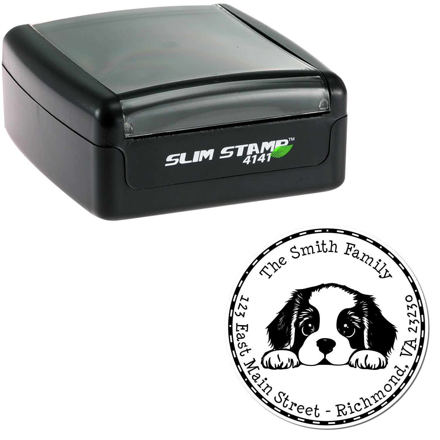 Slim St Bernard Name and Address Stamp - Engineer Seal Stamps