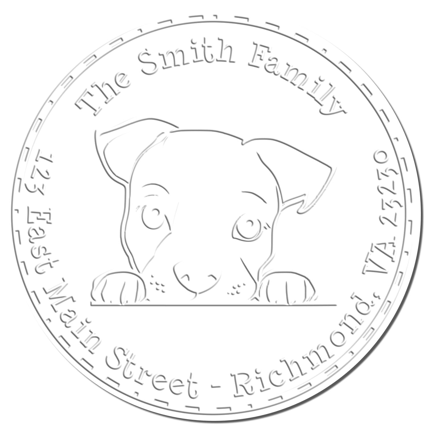 Soft Staffordshire Bull Terrier Personalized Easy-To-Use Address Embosser - Engineer Seal Stamps