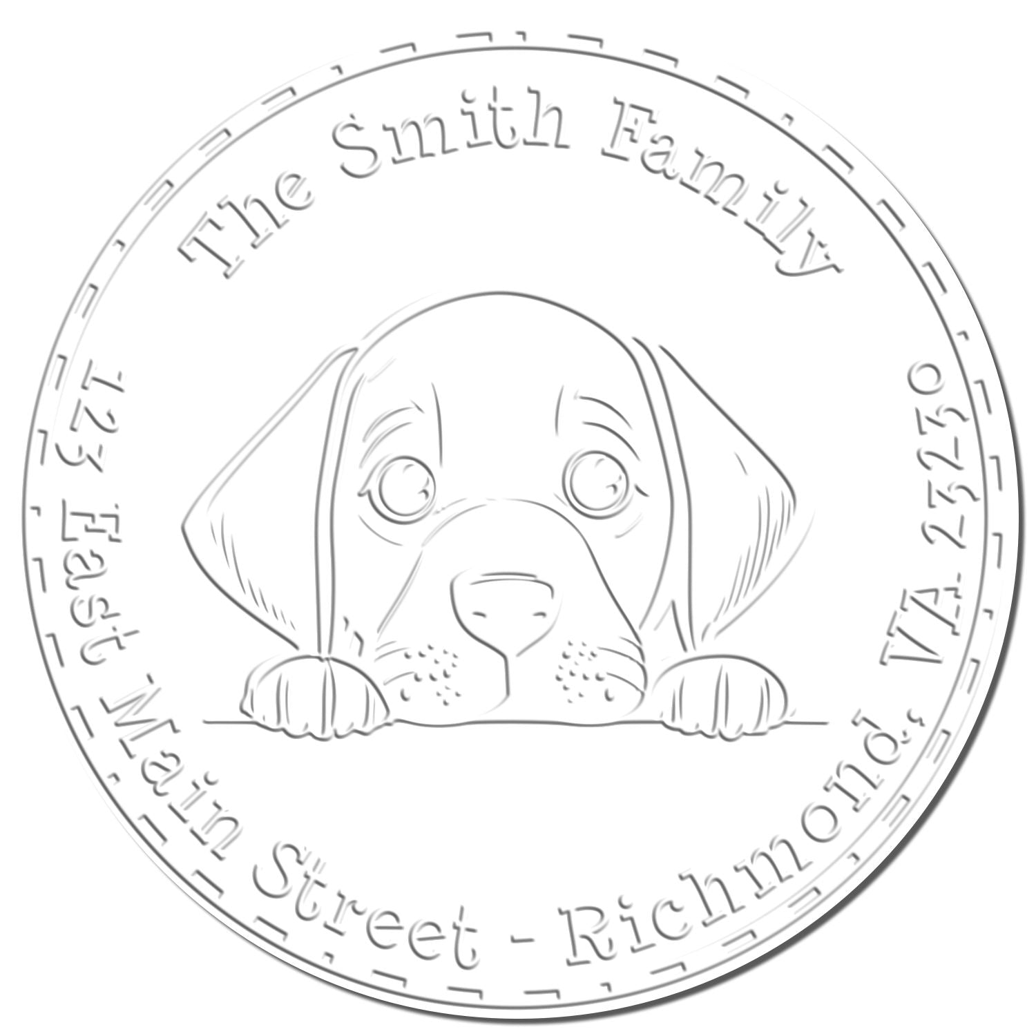 Soft Vizsla Personalized High-Quality Address Embosser - Engineer Seal Stamps