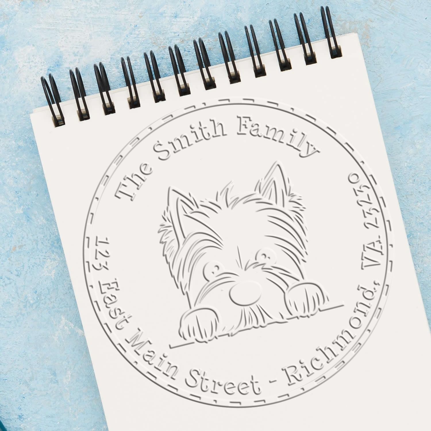 Hybrid West Highland White Terrier Personalized Mail Address Embosser - Engineer Seal Stamps