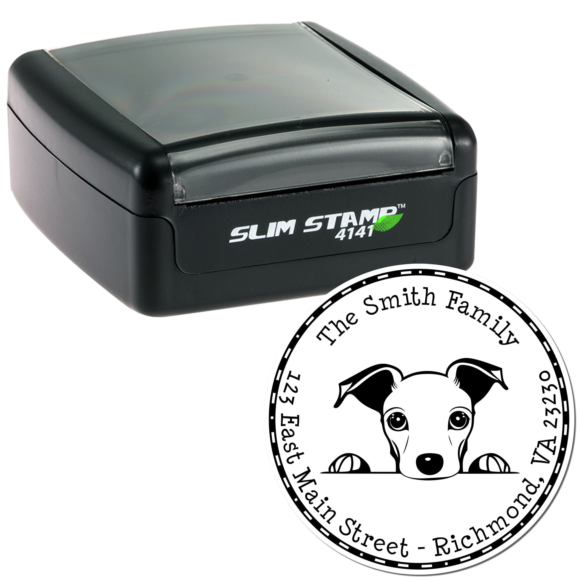 Slim Whippet House Address Stamp - Engineer Seal Stamps