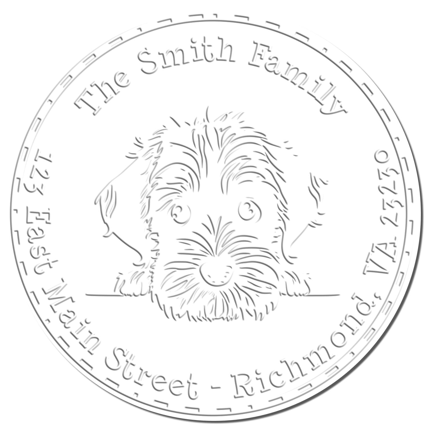 Soft Wirehaired Pointing Griffon Personalized Mailing Embosser - Engineer Seal Stamps