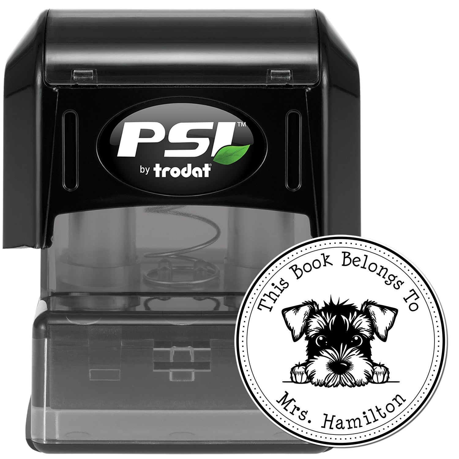 Airedale Terrier Personalizable Library Book Stamp - Engineer Seal Stamps