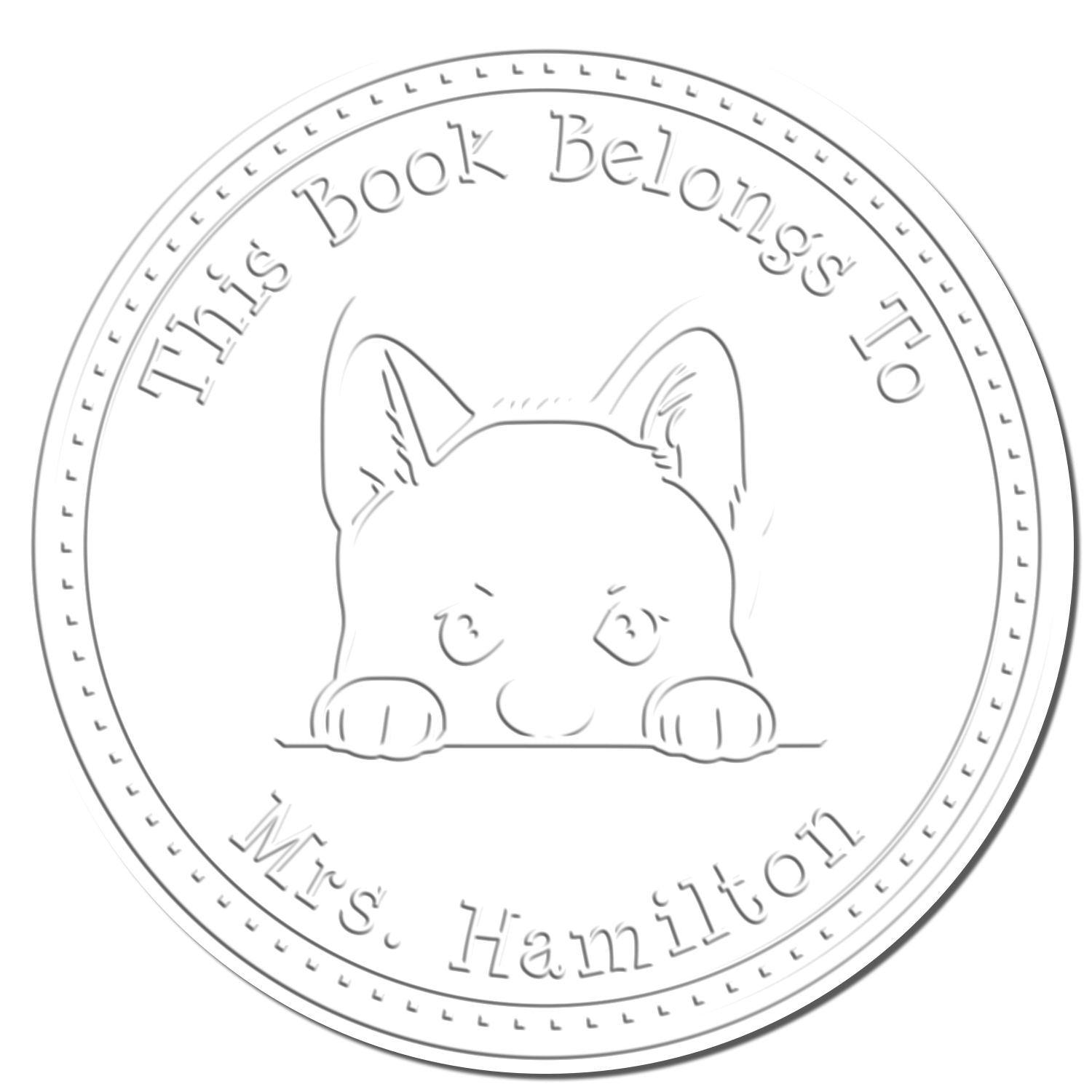 Desk Akita Personalized Embosser - Engineer Seal Stamps