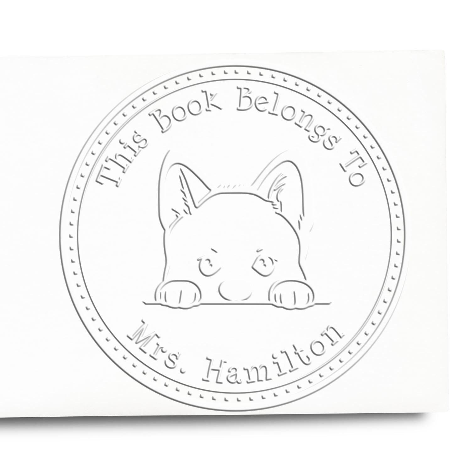Akita Personalized Ex Libris Library Embossing Seal - Engineer Seal Stamps