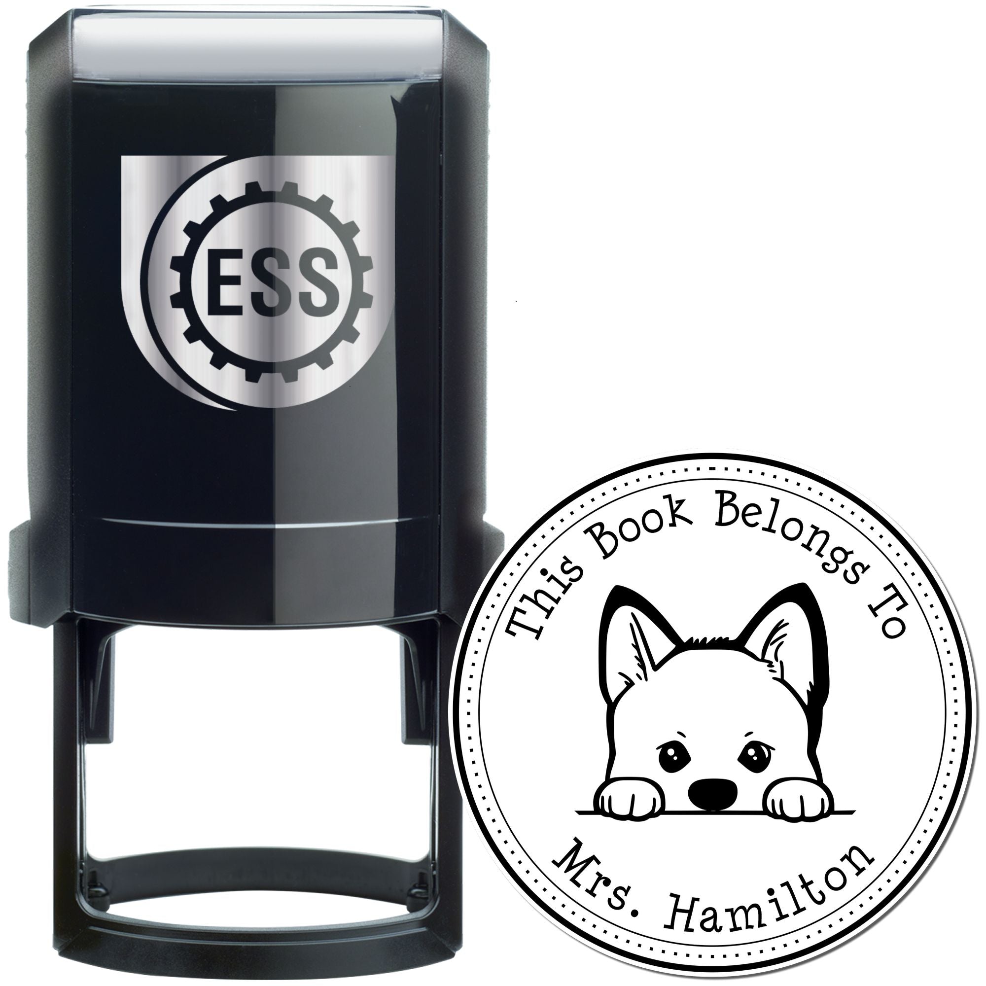 Self-Inking Akita Custom-Made Book Return Stamper - Engineer Seal Stamps