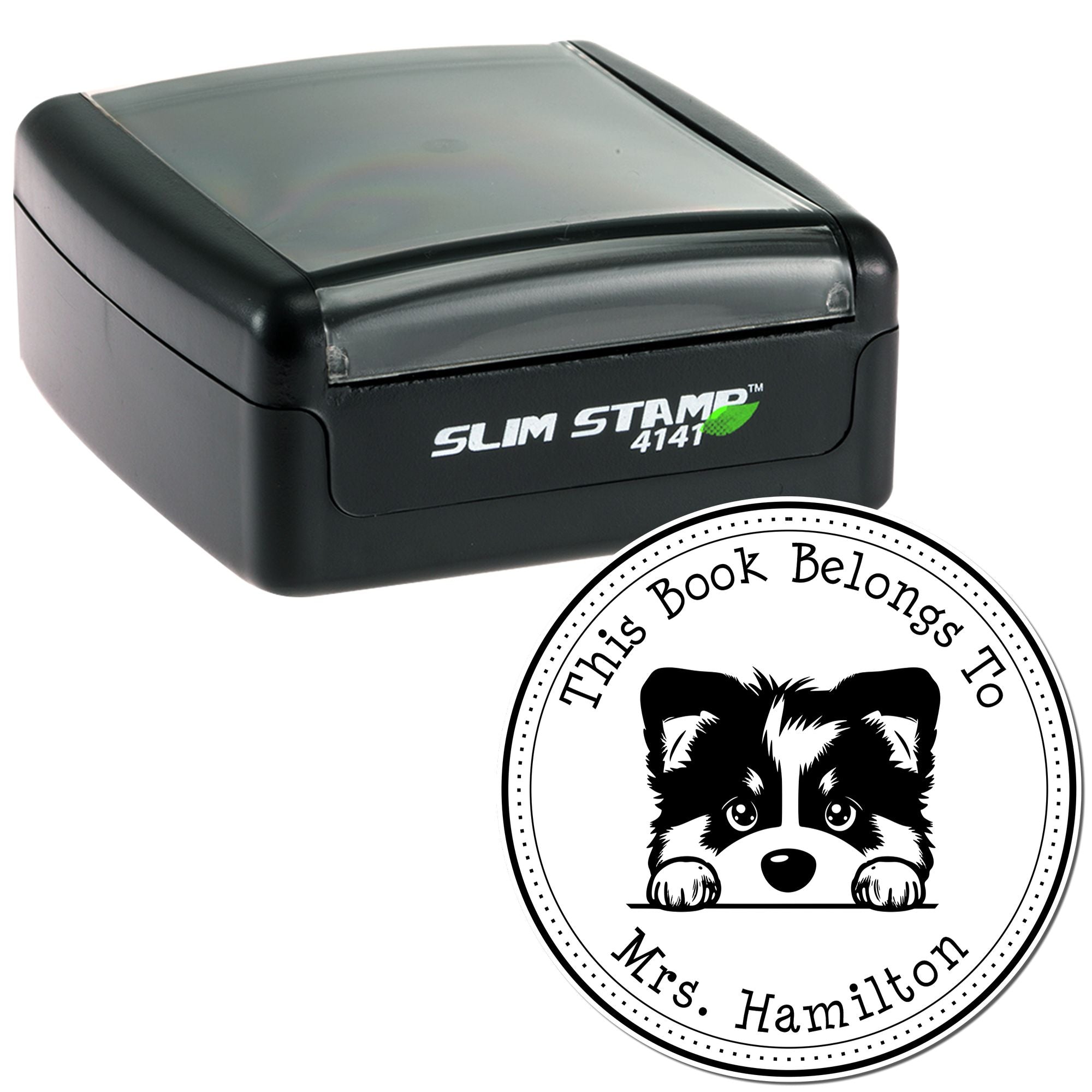 Alaskan Malamute Custom-Made Ex Libris Stamp - Engineer Seal Stamps