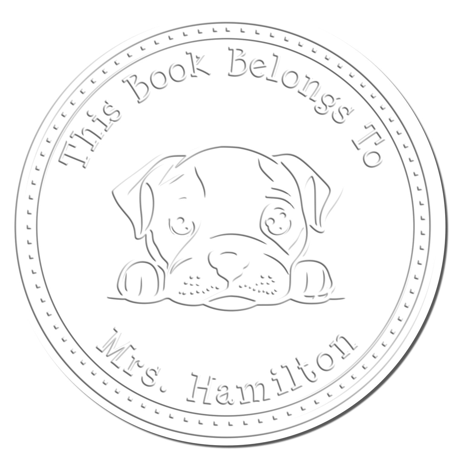 Handheld American Staffordshire Terrier Personalized Library of Seal Embosser - Engineer Seal Stamps