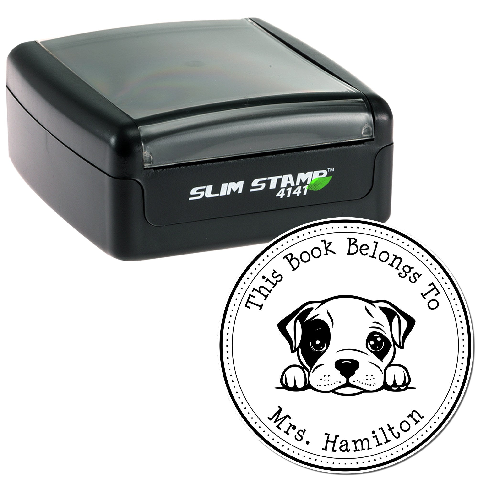 American Staffordshire Terrier Custom-Made Ex Libris Stamper - Engineer Seal Stamps