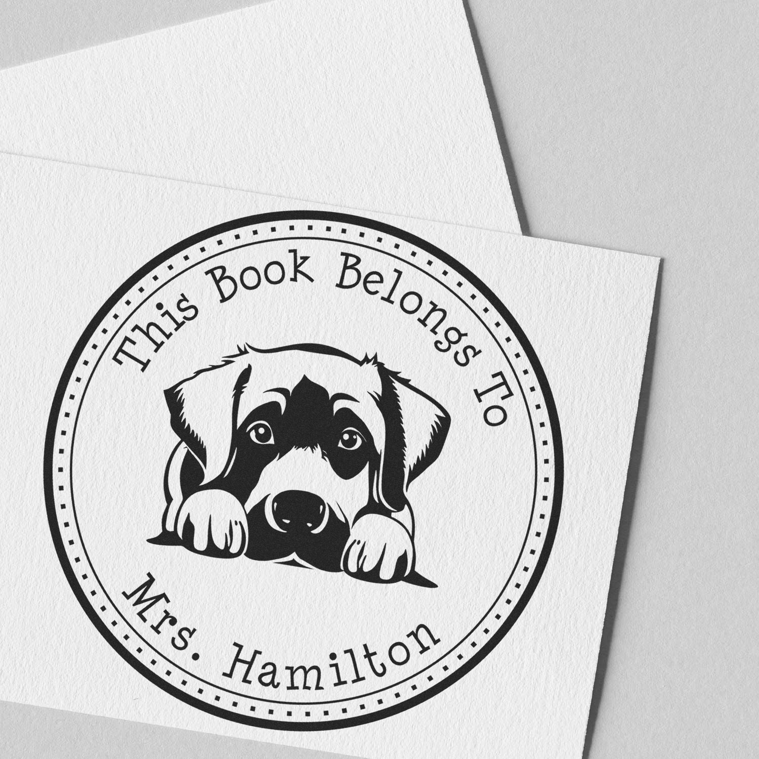 Anatolian Shepherd Custom-Made Ex Libris Library Stamp - Engineer Seal Stamps