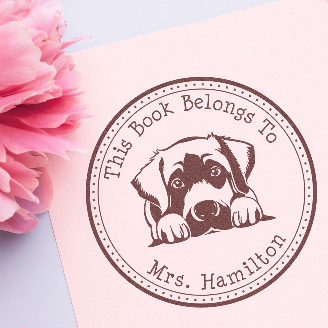 Anatolian Shepherd Custom-Made Ex Libris Library Stamp - Engineer Seal Stamps