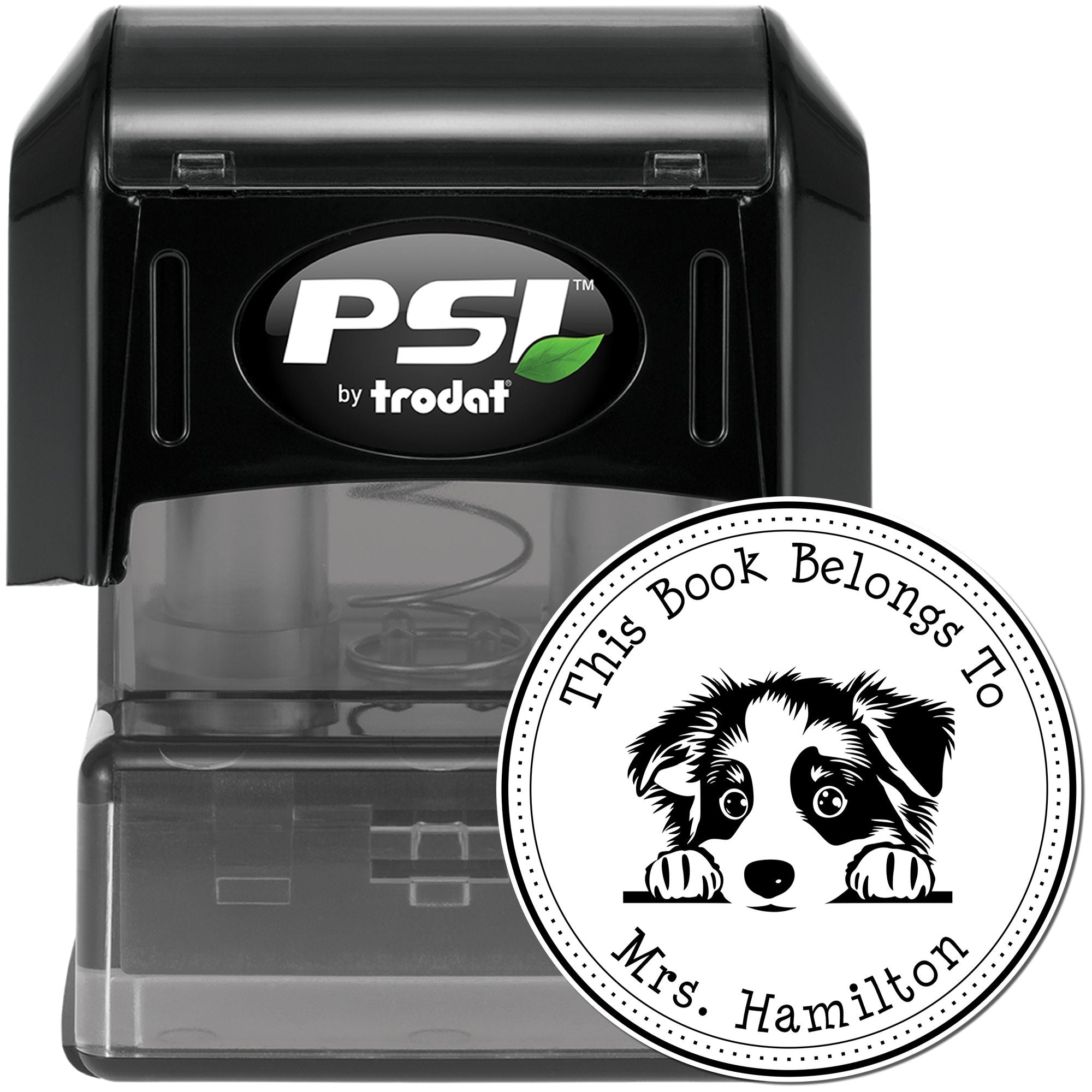 Australian Shepherd Personalizable Book Collection Stamper - Engineer Seal Stamps