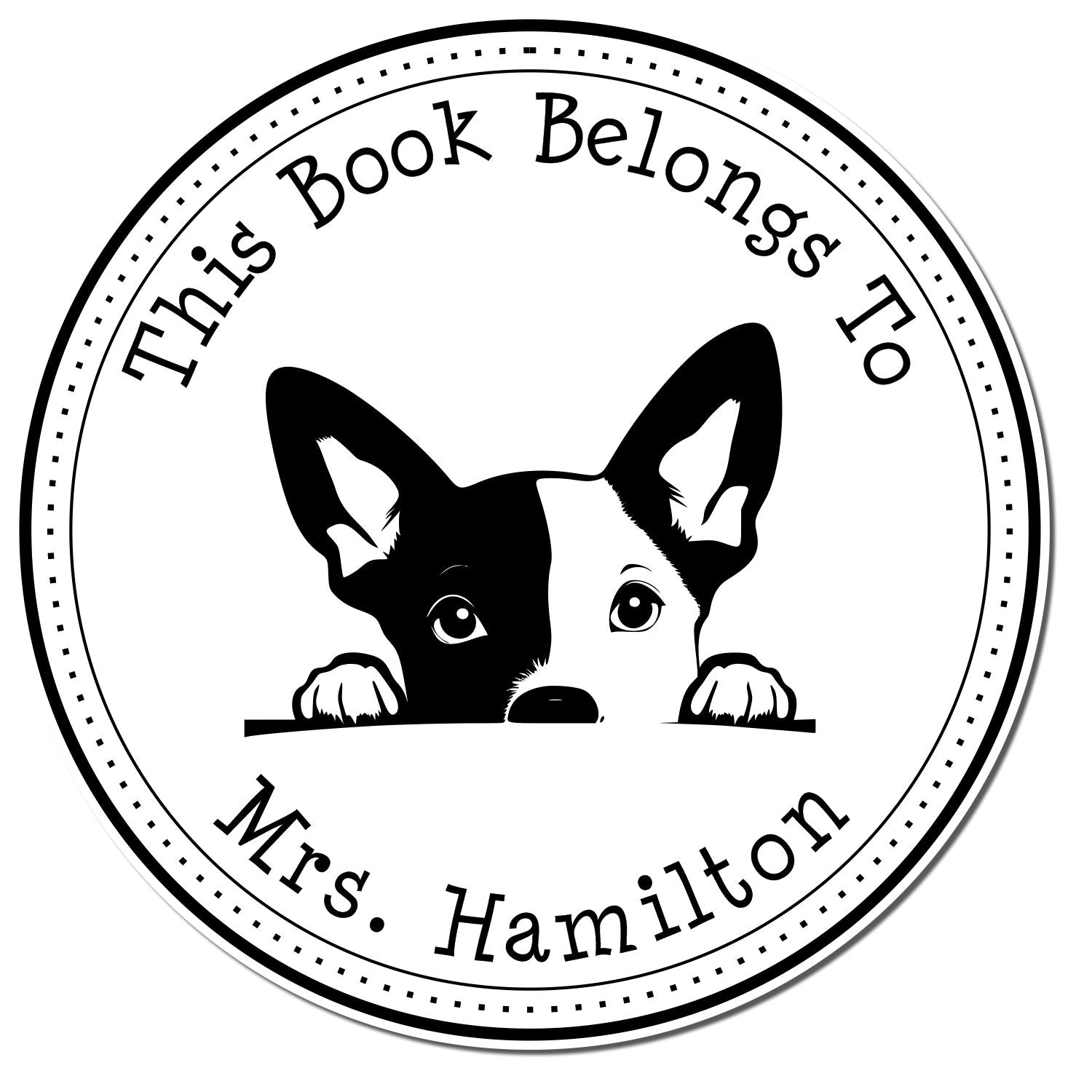 Basenji Custom-Made Ex Libris Book Stamp - Engineer Seal Stamps