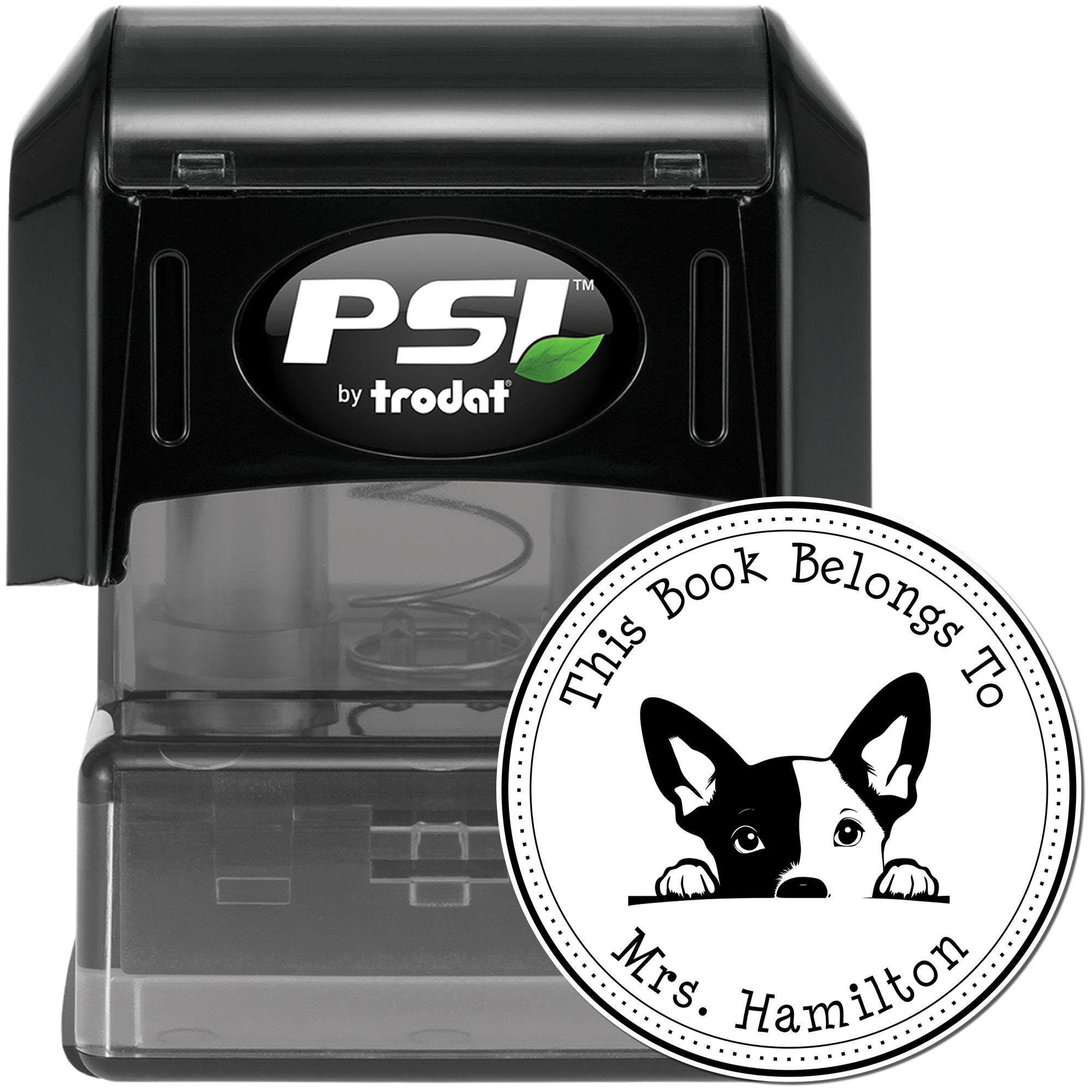 Basenji Personalizable Librarian Stamp - Engineer Seal Stamps