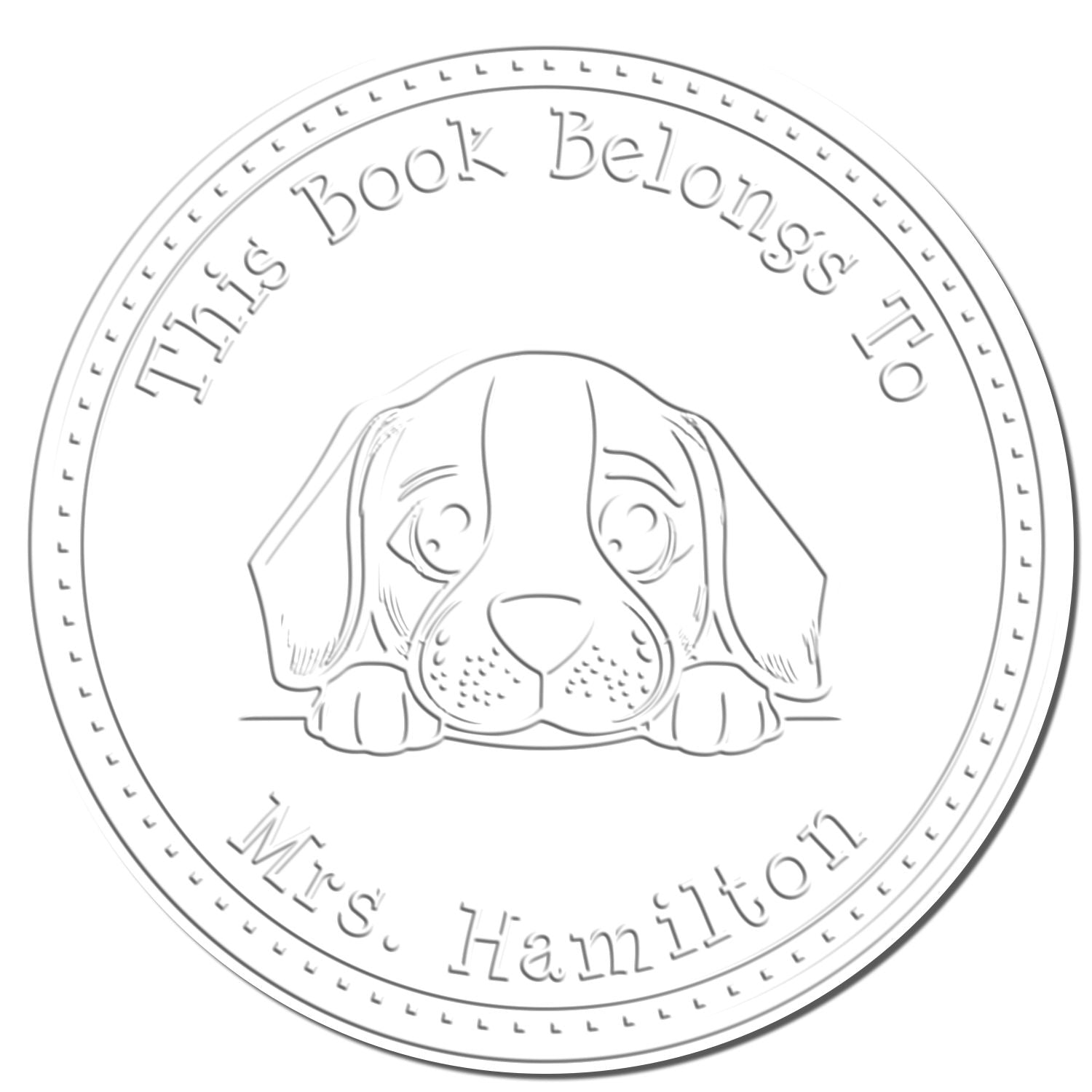 Desk Beagle Personalized Embossed Seal Stamp - Engineer Seal Stamps