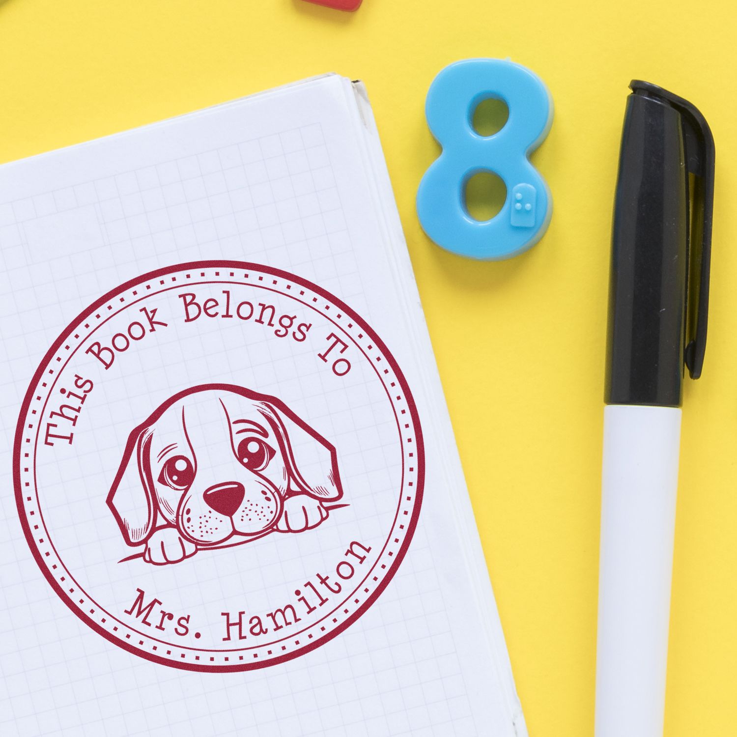 Self-Inking Beagle Customized Library of Stamp - Engineer Seal Stamps