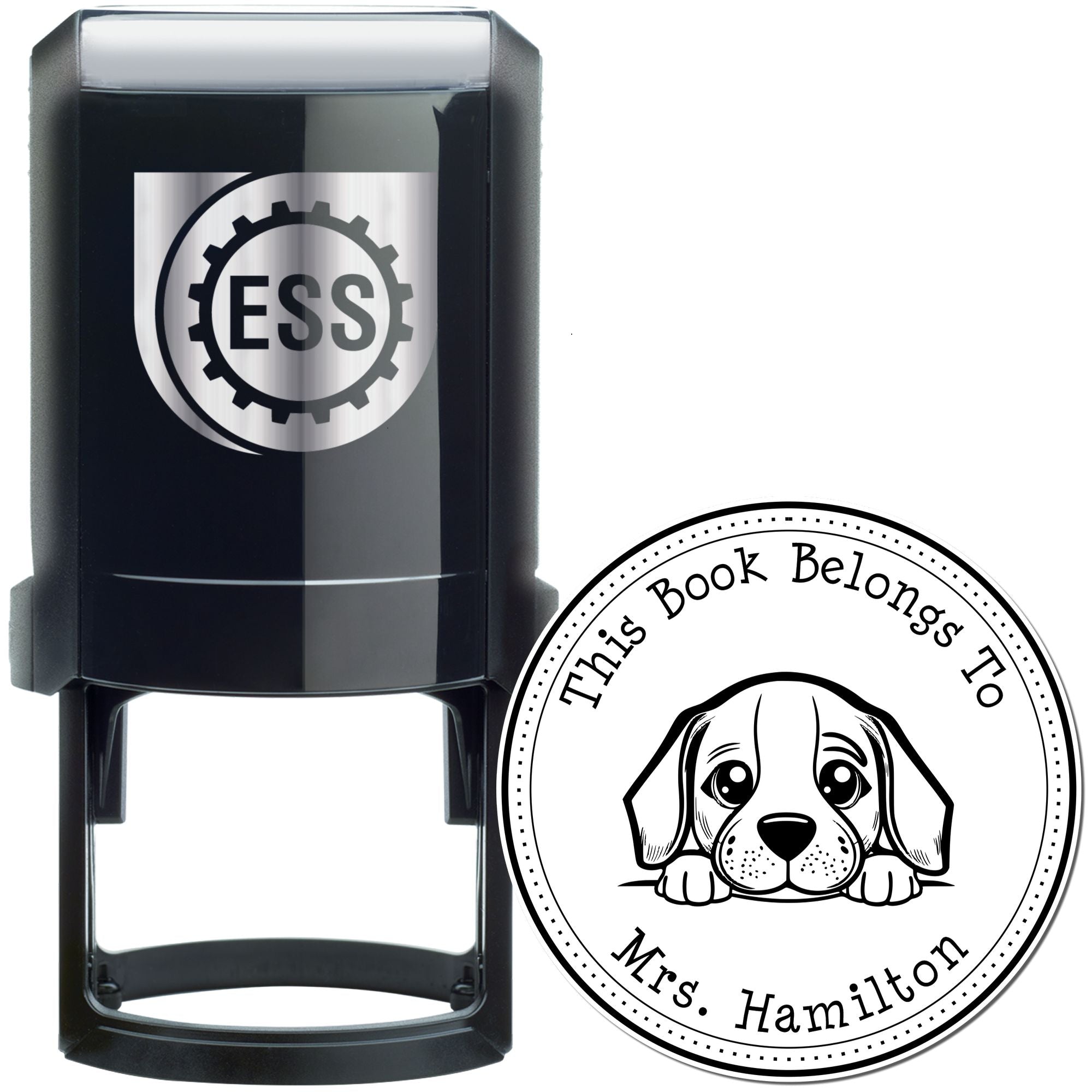 Self-Inking Beagle Customized Library of Stamp - Engineer Seal Stamps