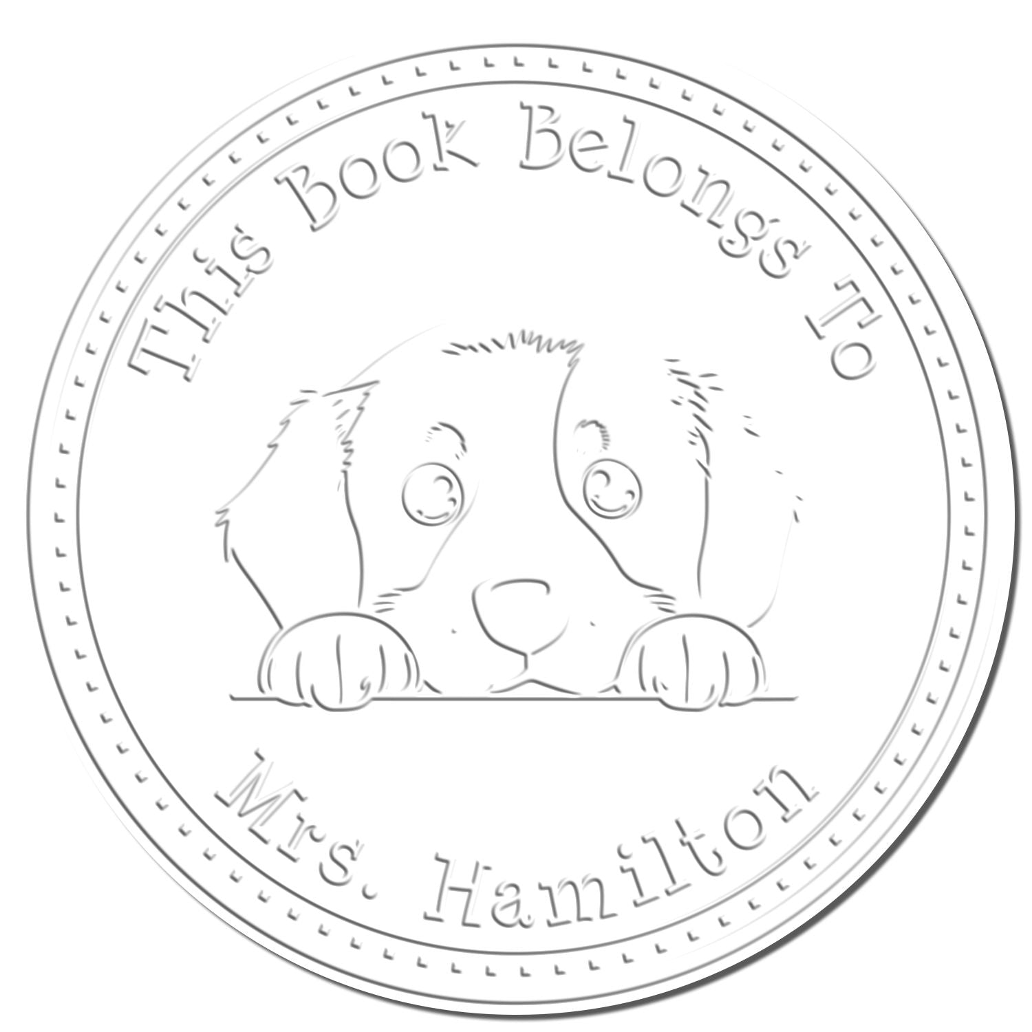 Bernese Mountain Personalized Ex Libris Book Embosser Seal - Engineer Seal Stamps