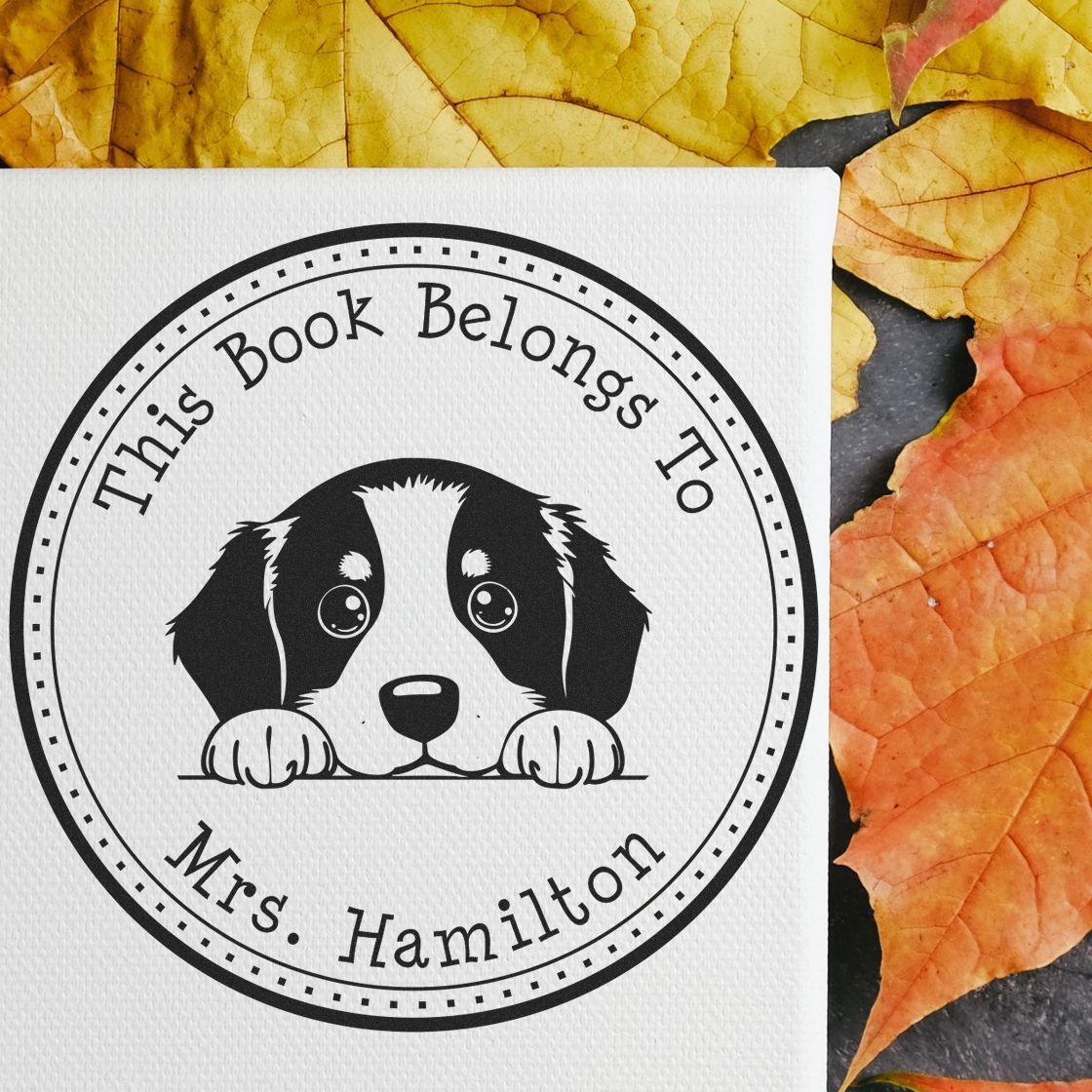 Bernese Mountain Custom-Made Home Library Stamp - Engineer Seal Stamps