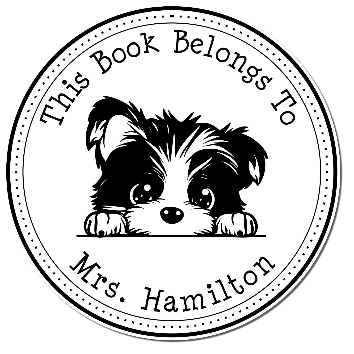 Biewer Terrier Custom-Made Book Collection Stamp - Engineer Seal Stamps