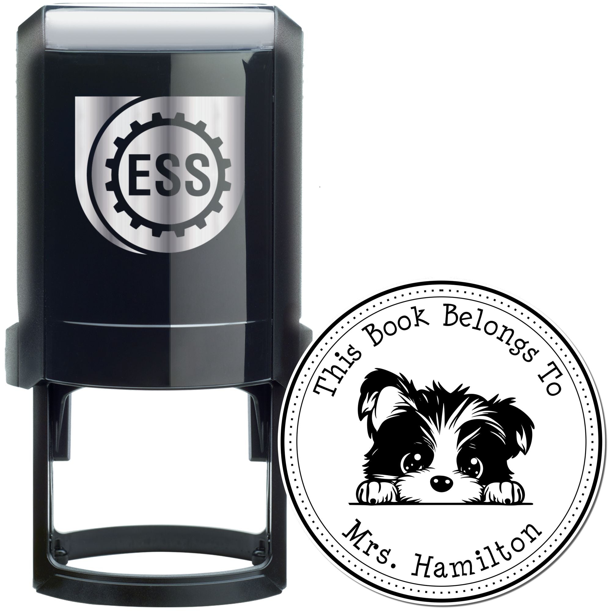 Self-Inking Biewer Terrier Customized Property of Stamp - Engineer Seal Stamps