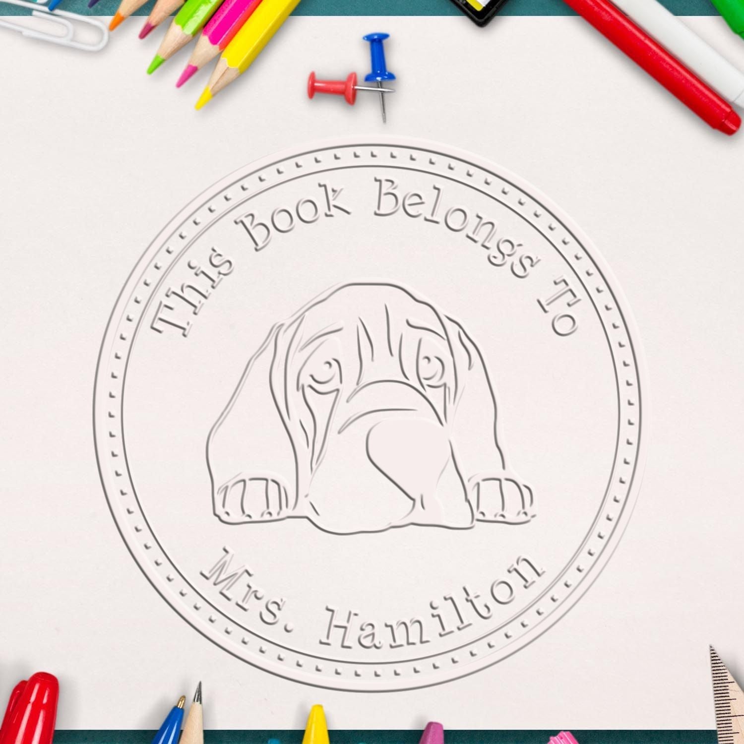 Hybrid Bloodhound Custom Ex Libris Library Embosser - Engineer Seal Stamps