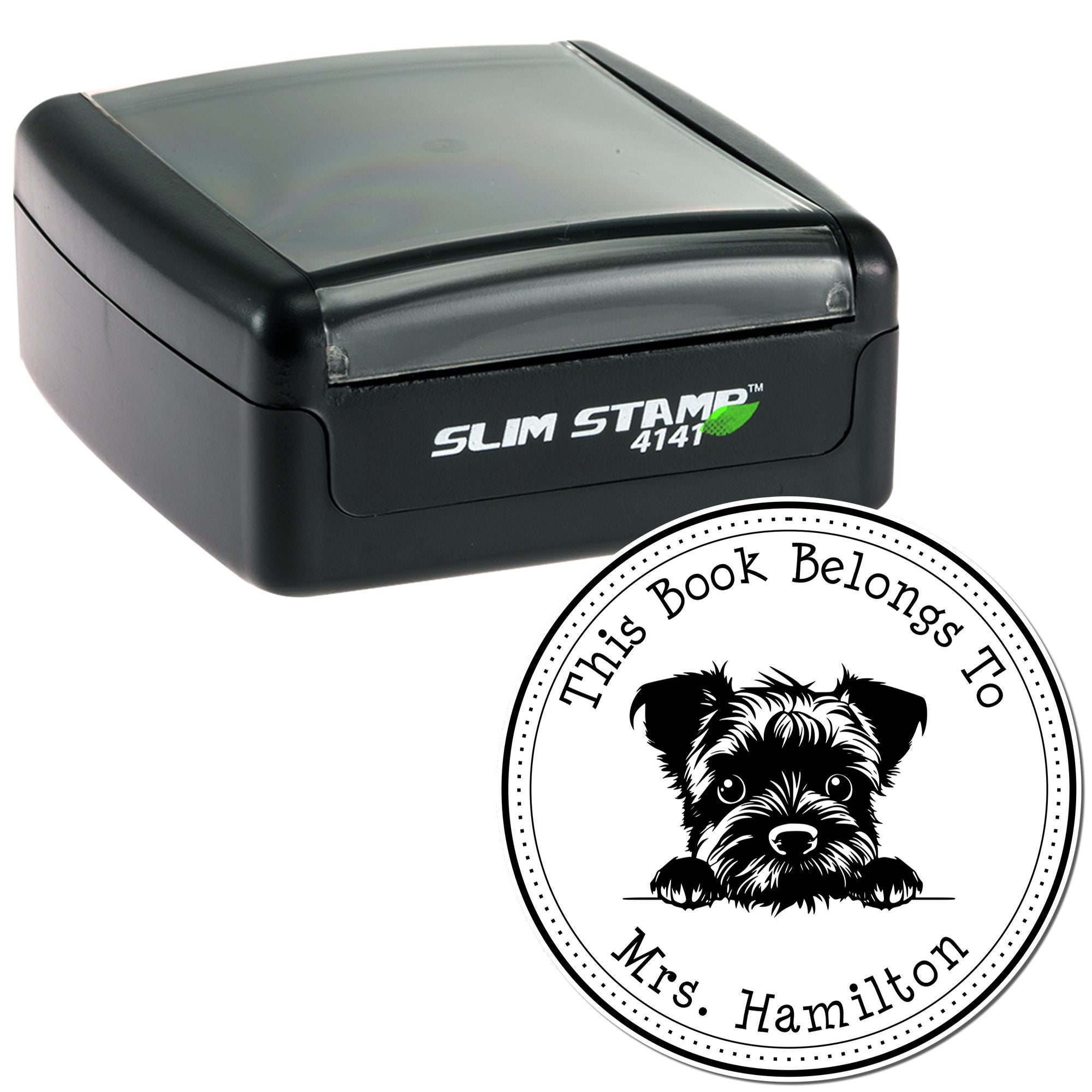Border Terrier Custom-Made Librarian Stamper - Engineer Seal Stamps