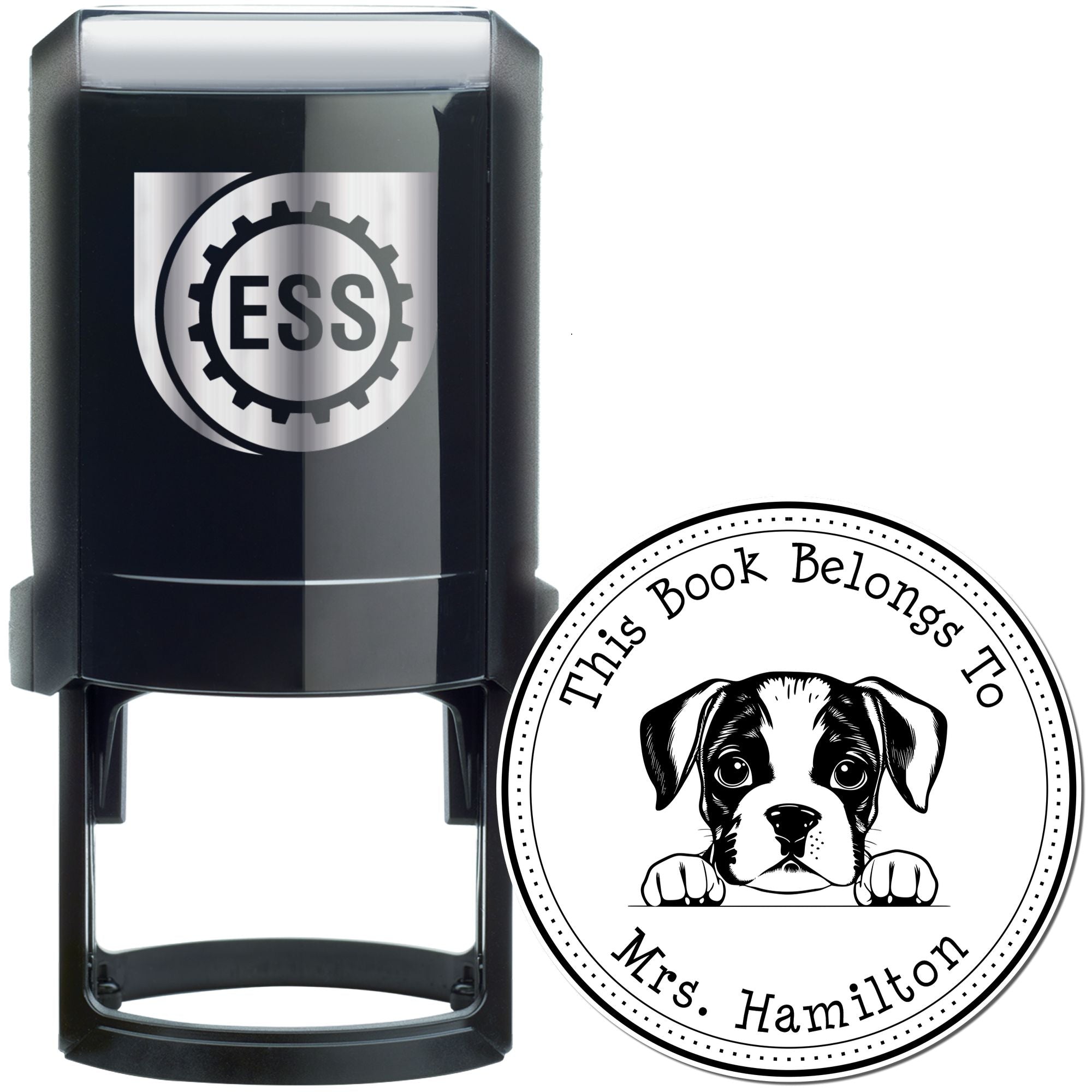 Self-Inking Boxer Customized From the Desk of Stamp - Engineer Seal Stamps