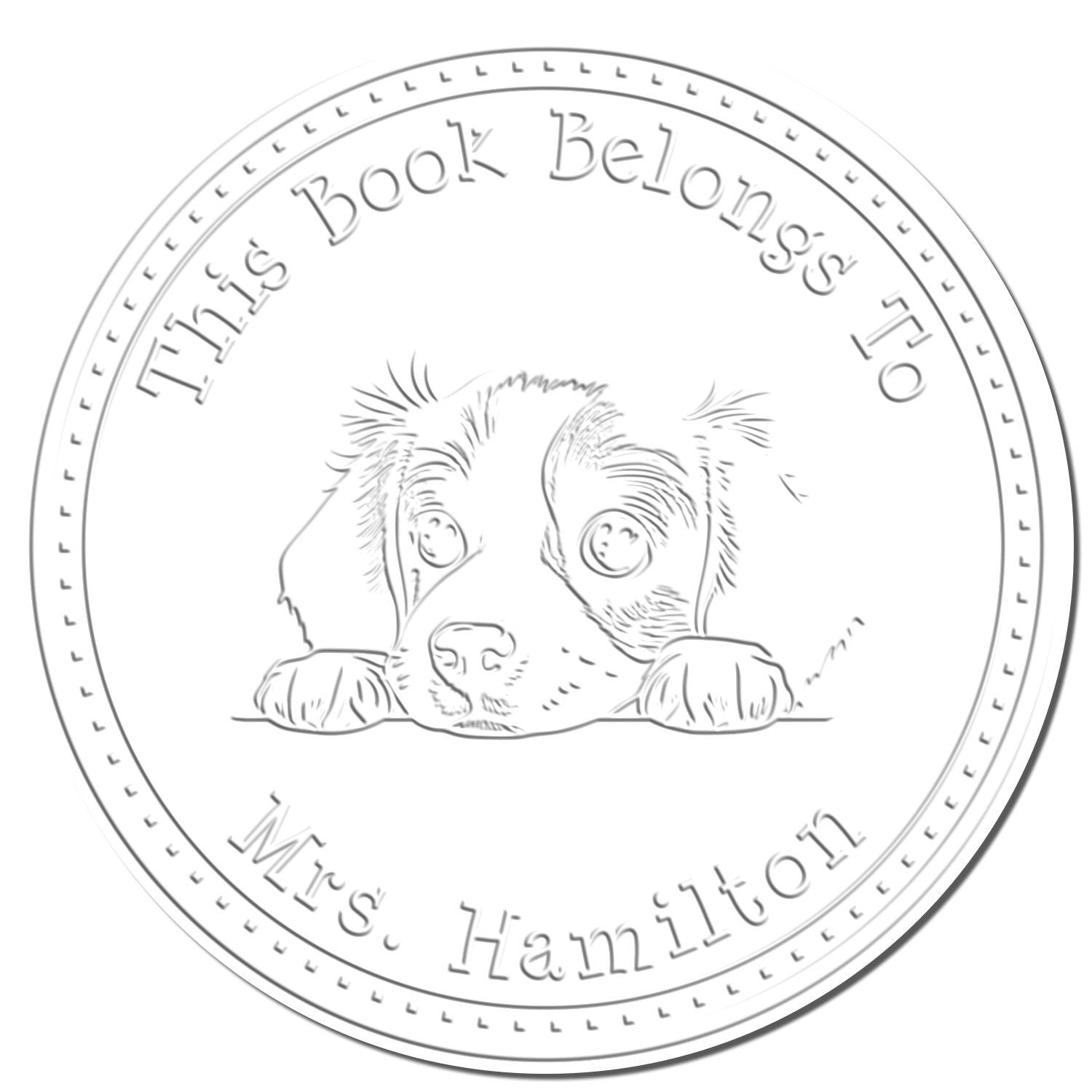 Brittany Personalized Library Book Seal - Engineer Seal Stamps