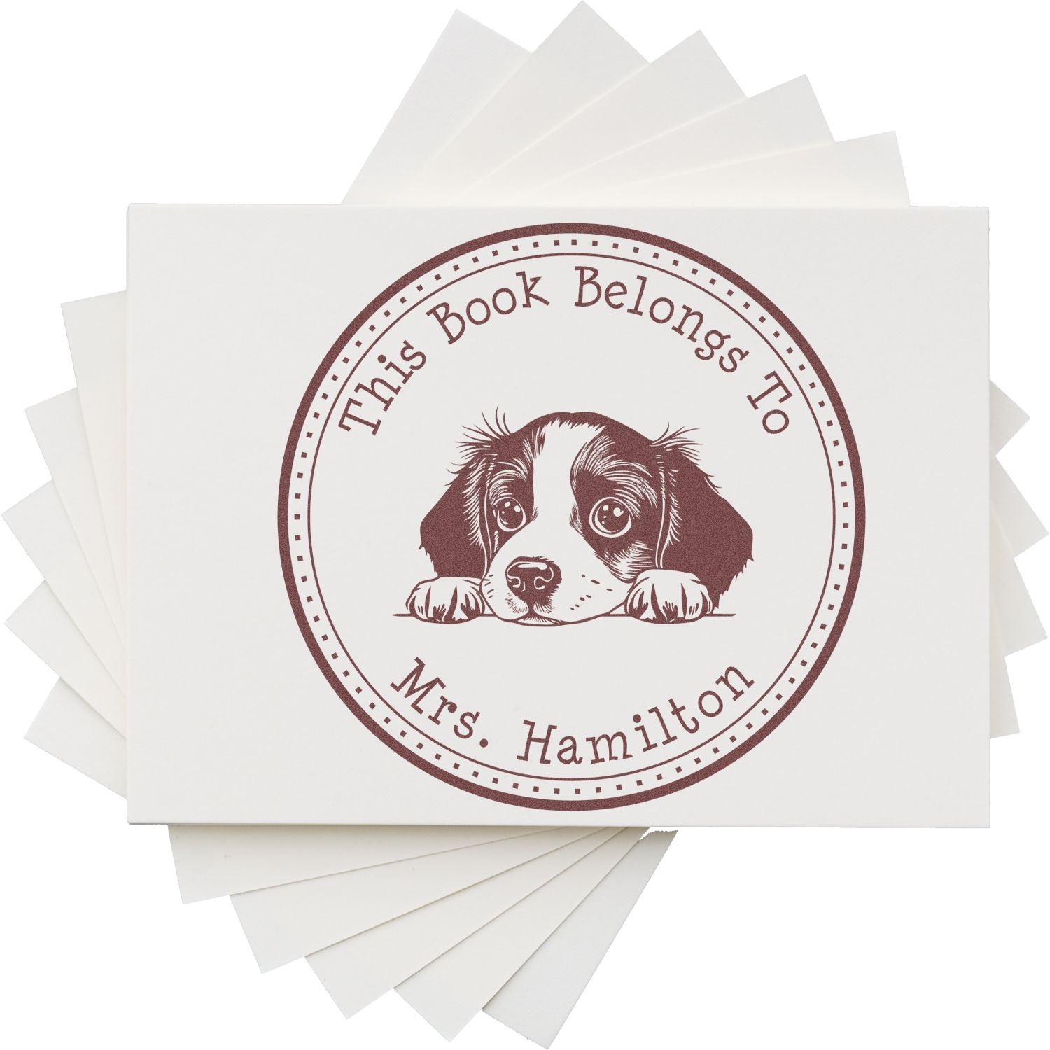 Brittany Custom-Made Library Name Stamp - Engineer Seal Stamps